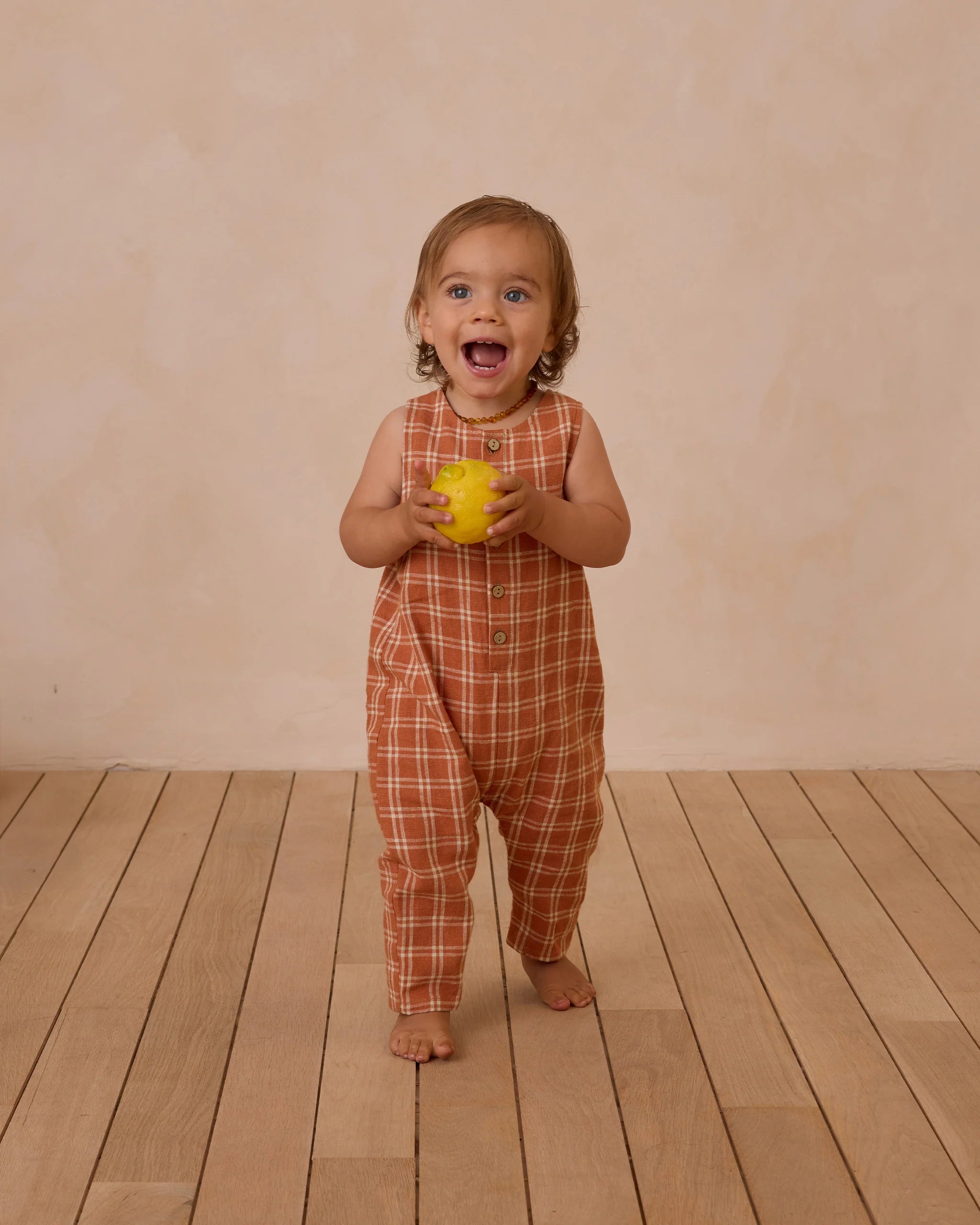 Rylee + Cru Button Jumpsuit || Poppy Check
