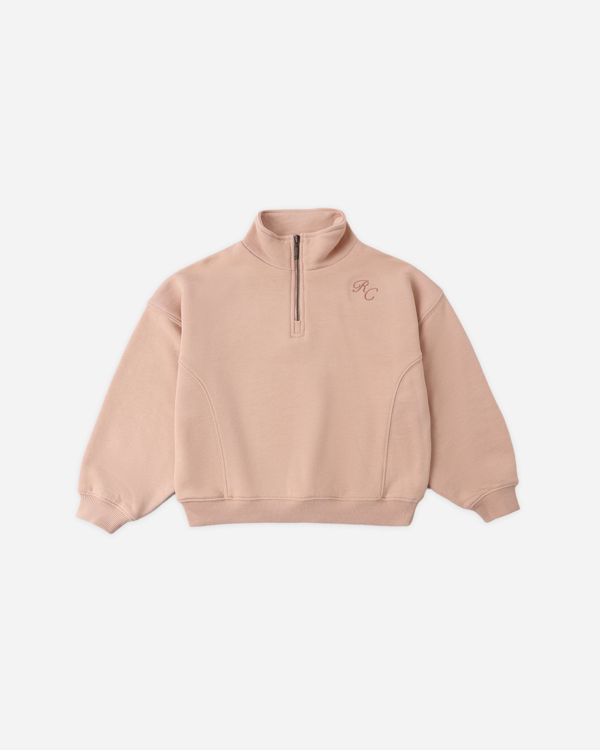 Rylee + Cru Half Zip Sweatshirt || Melon