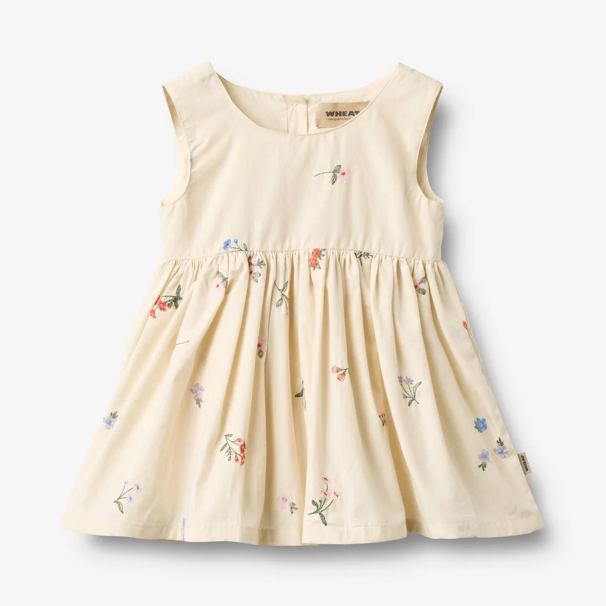Wheat Pinafore Wrinkle Sienna || Ivory Embroidery Flowers