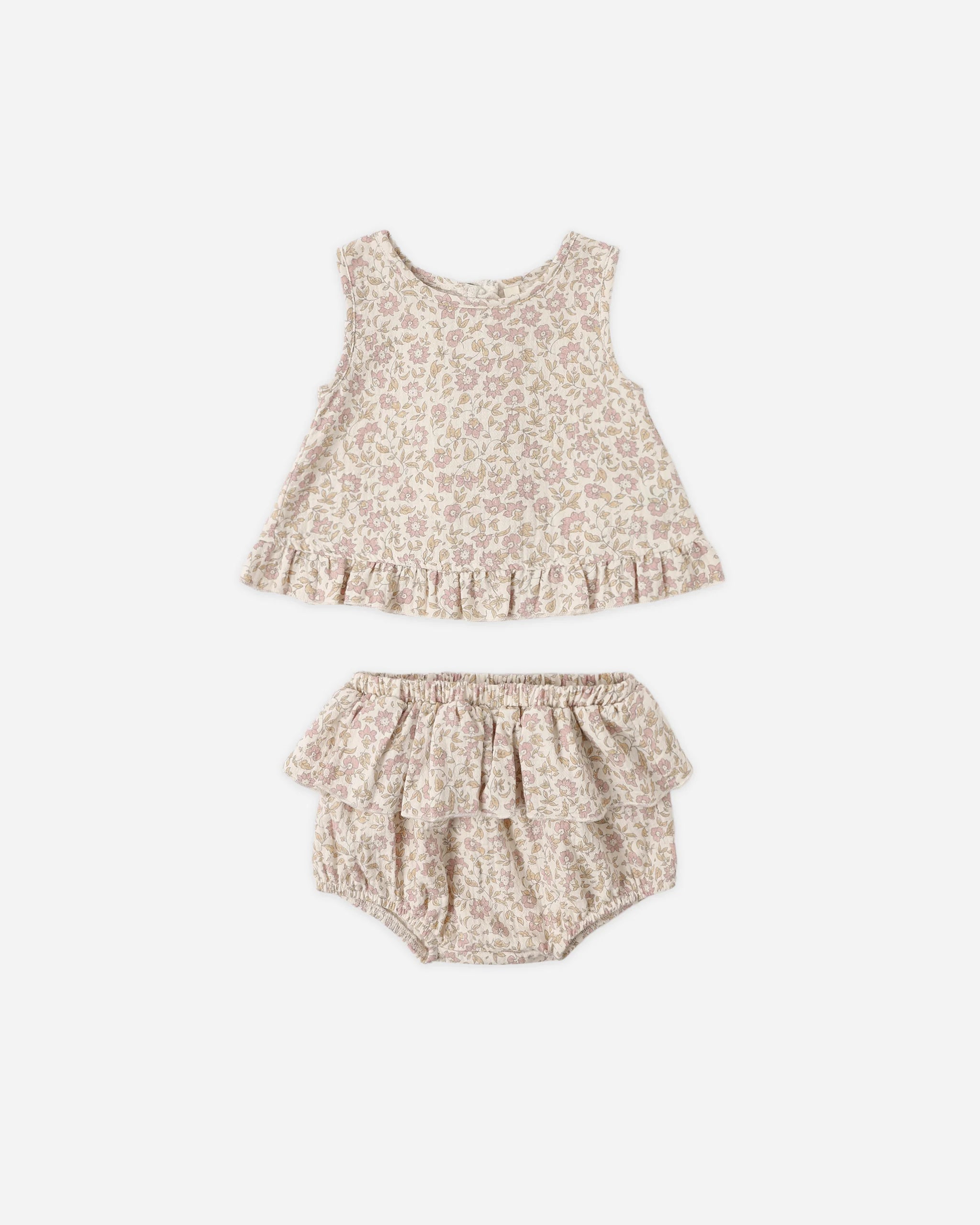 Ruffled Tulip Top + Bloomer Set || Dahlia
