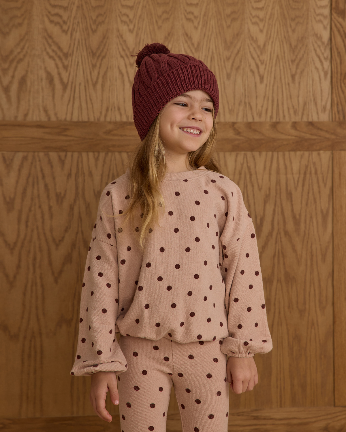 Spongy Knit Set || Polka Dot