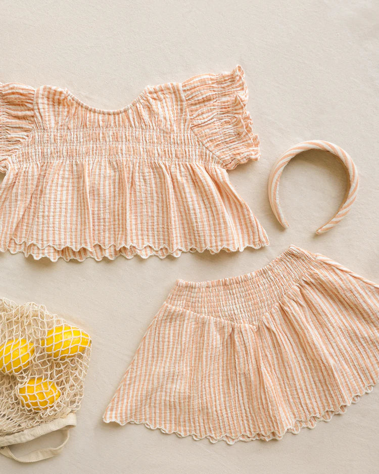 Rylee + Cru Colette Top || Grapefruit Stripe