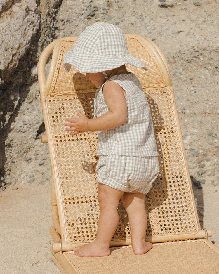 Rylee + Cru Floppy Sun Hat || Eucalyptus Gingham