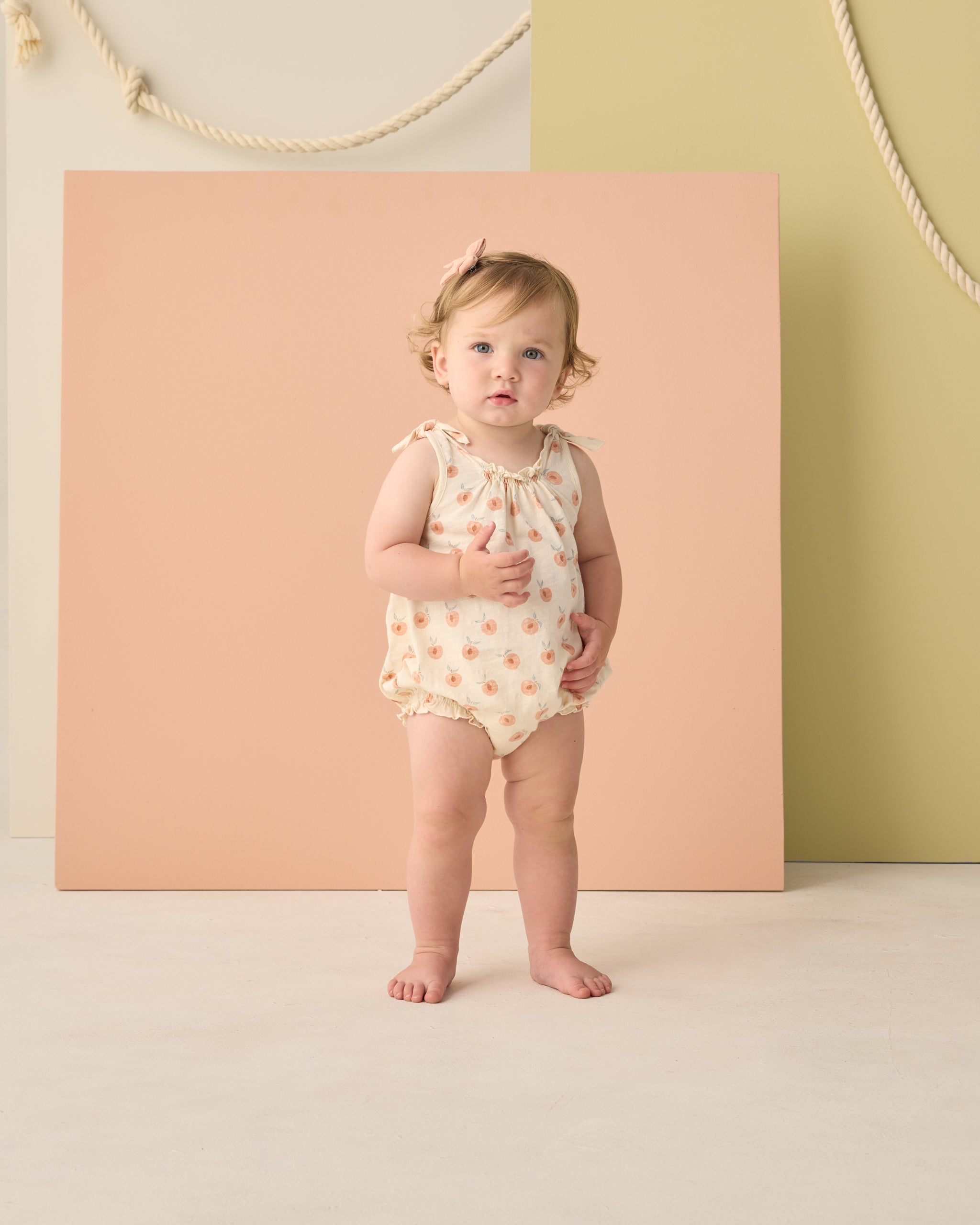 Rylee + Cru Shoulder Tie Bubble || Peaches