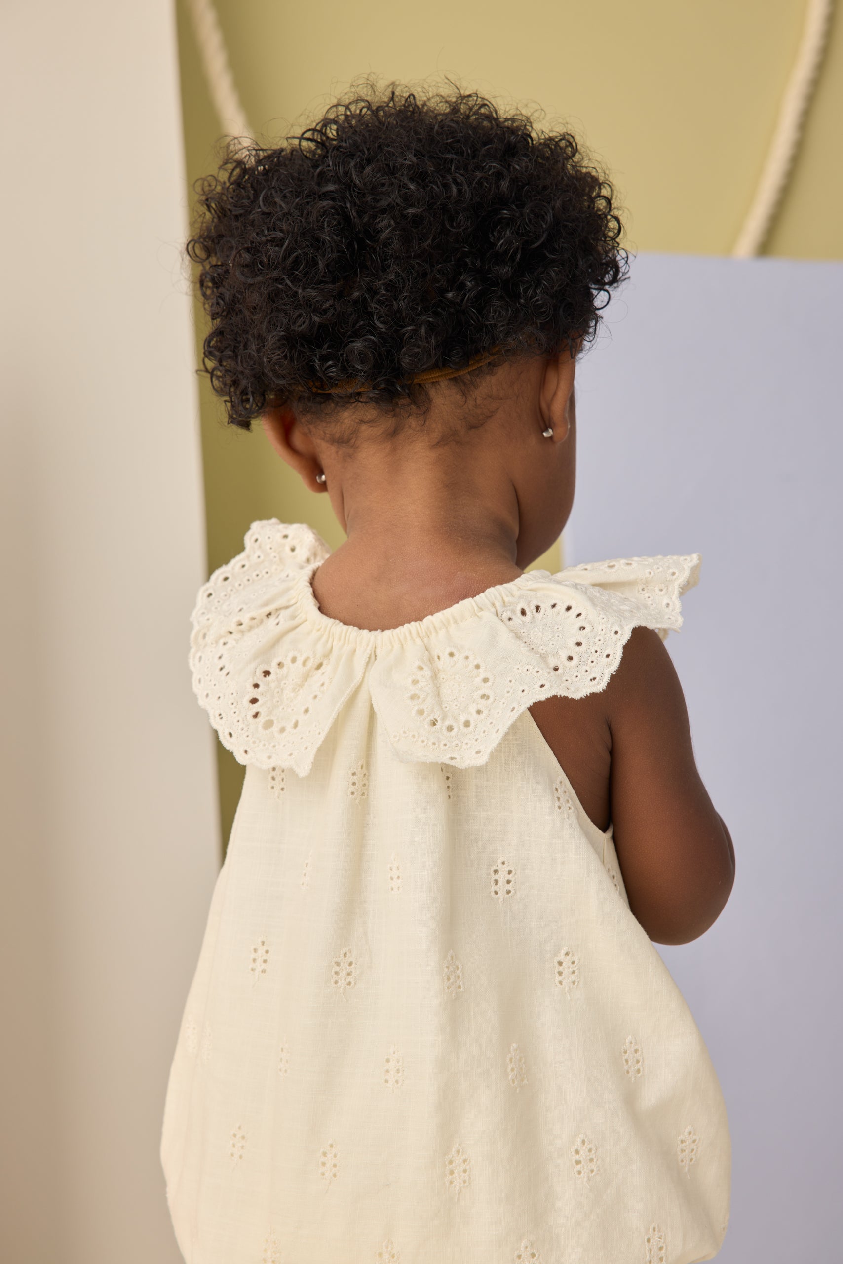 Rylee + Cru Myla Romper Ivory