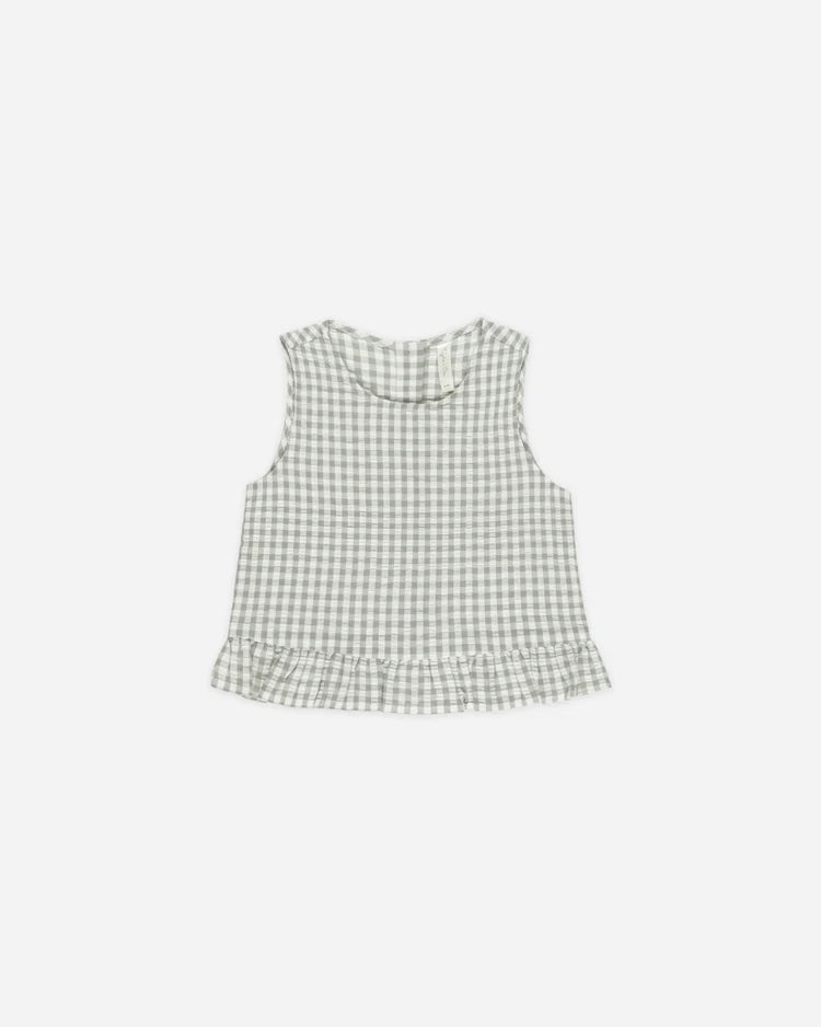 Rylee + Cru Oceanside Topp || Eucalyptus Gingham