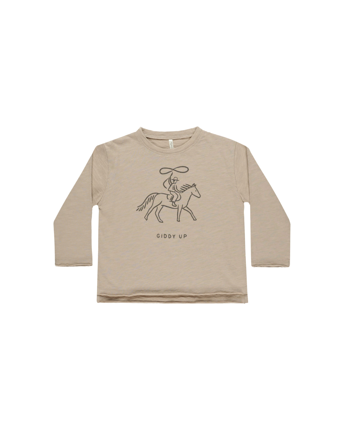RAW EDGE LONG SLEEVE TEE GIDDY-UP