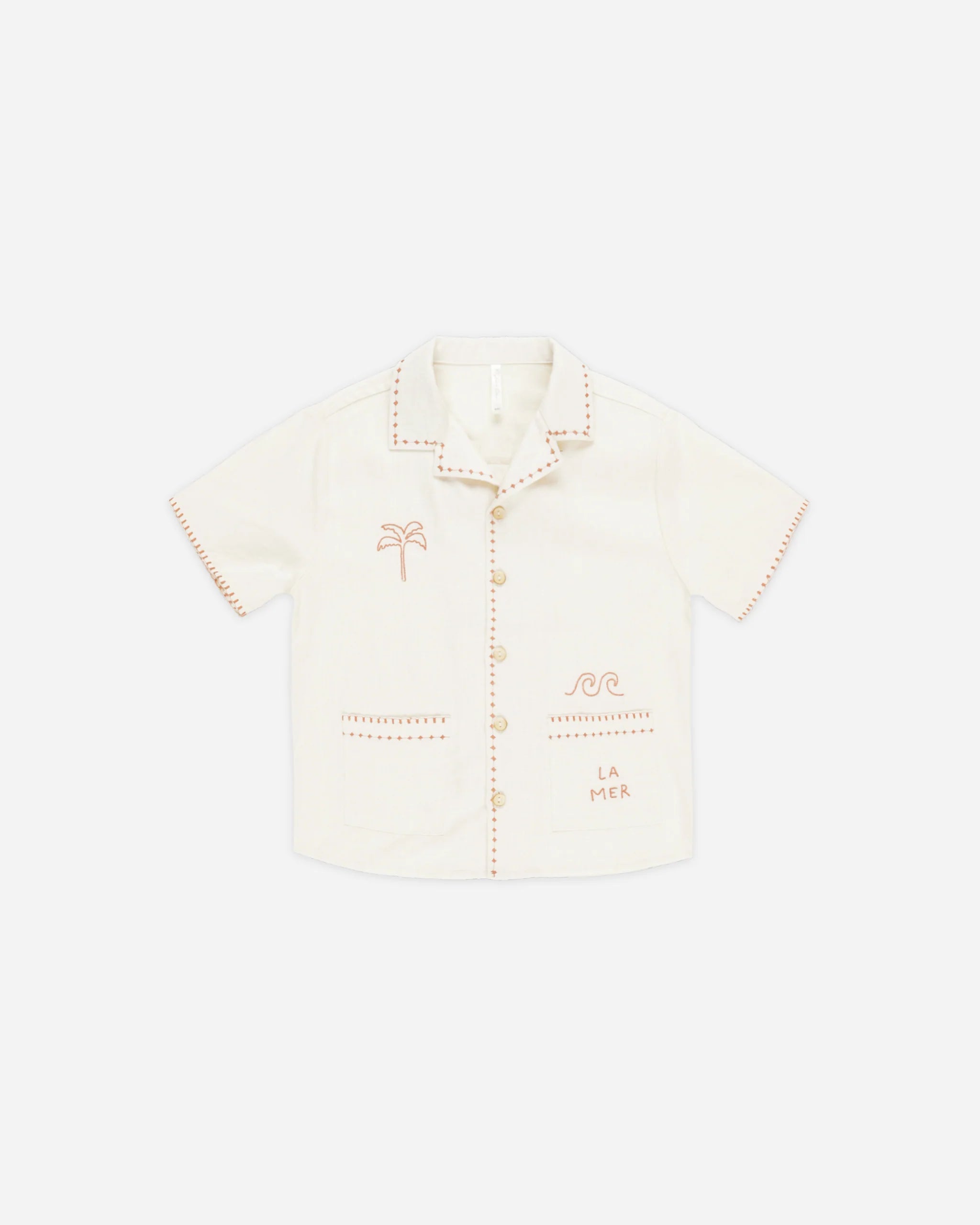 Rylee + Cru Lapel Collar Shirt || La Mer