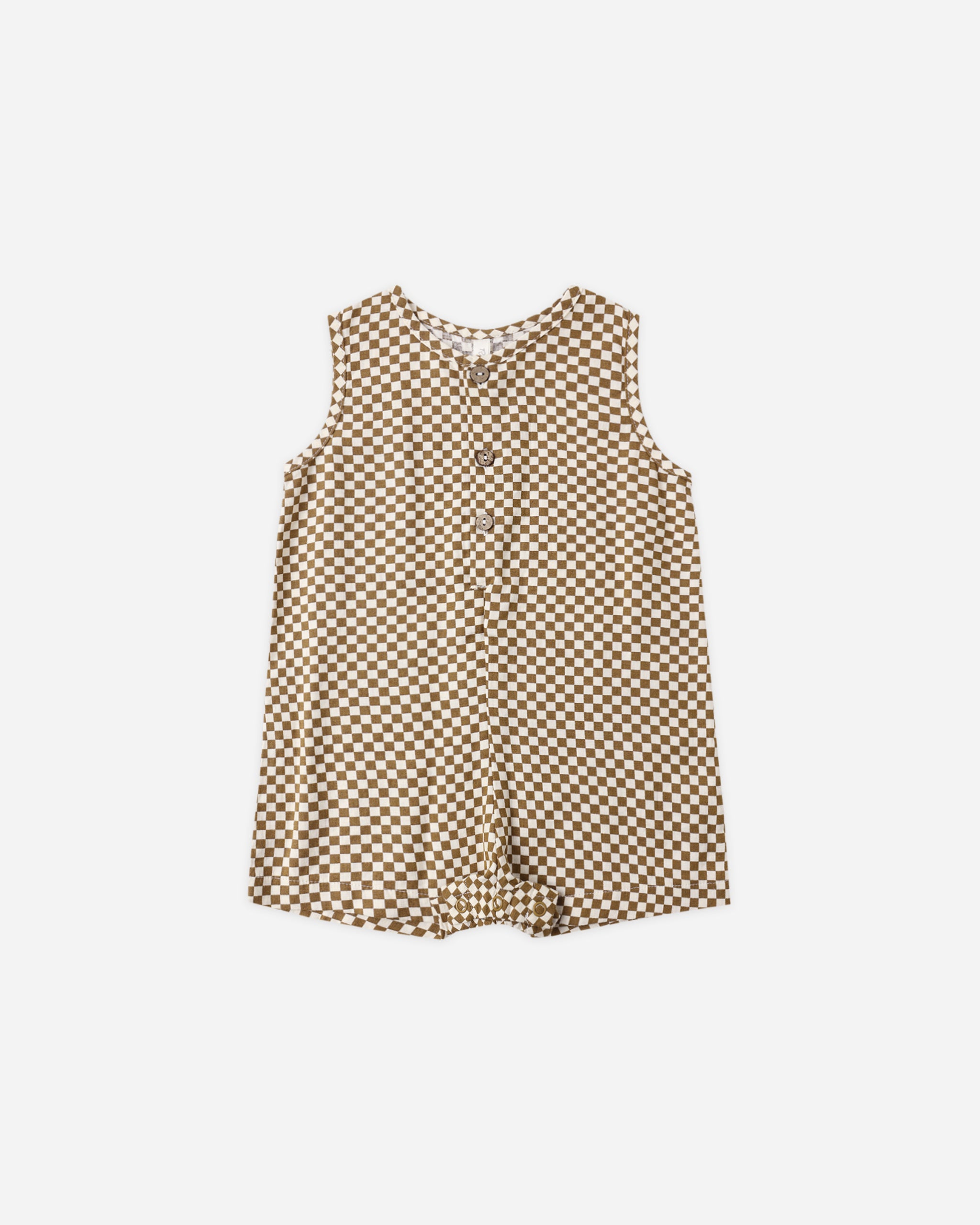 Rylee + Cru Mavrick Romper || Ocre Check