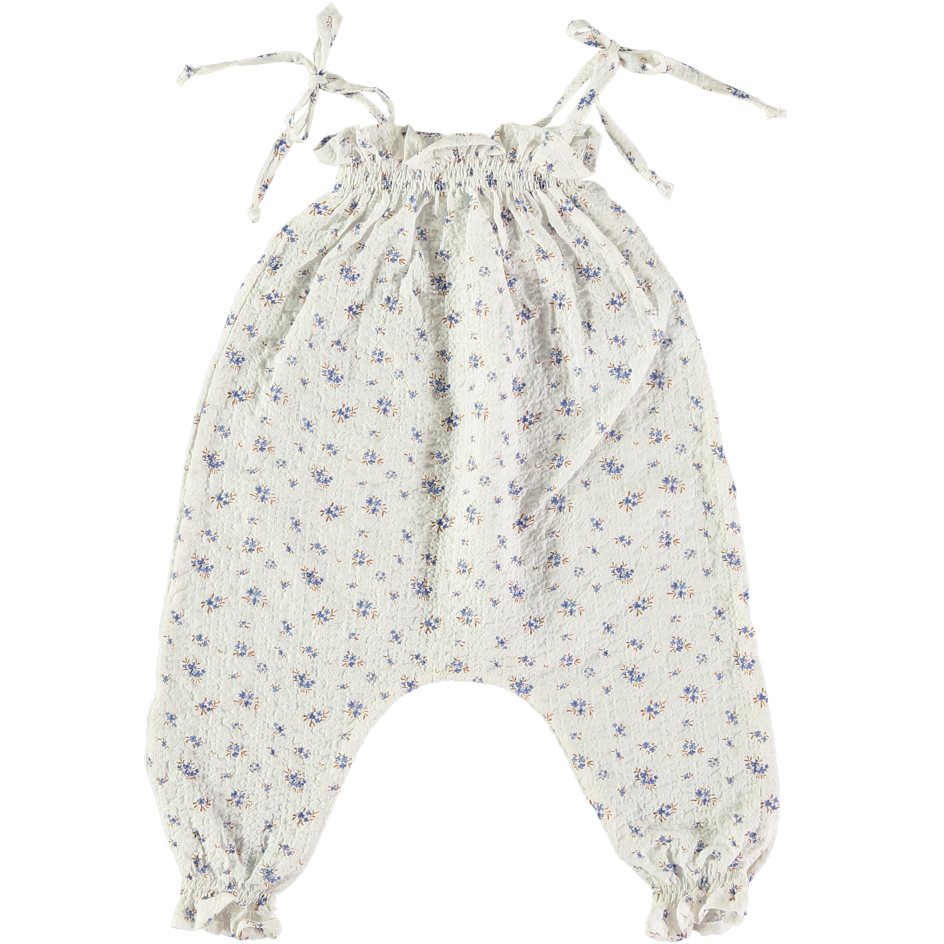 Petit Fleur Muslin Jumpsuit || Blue Fleur