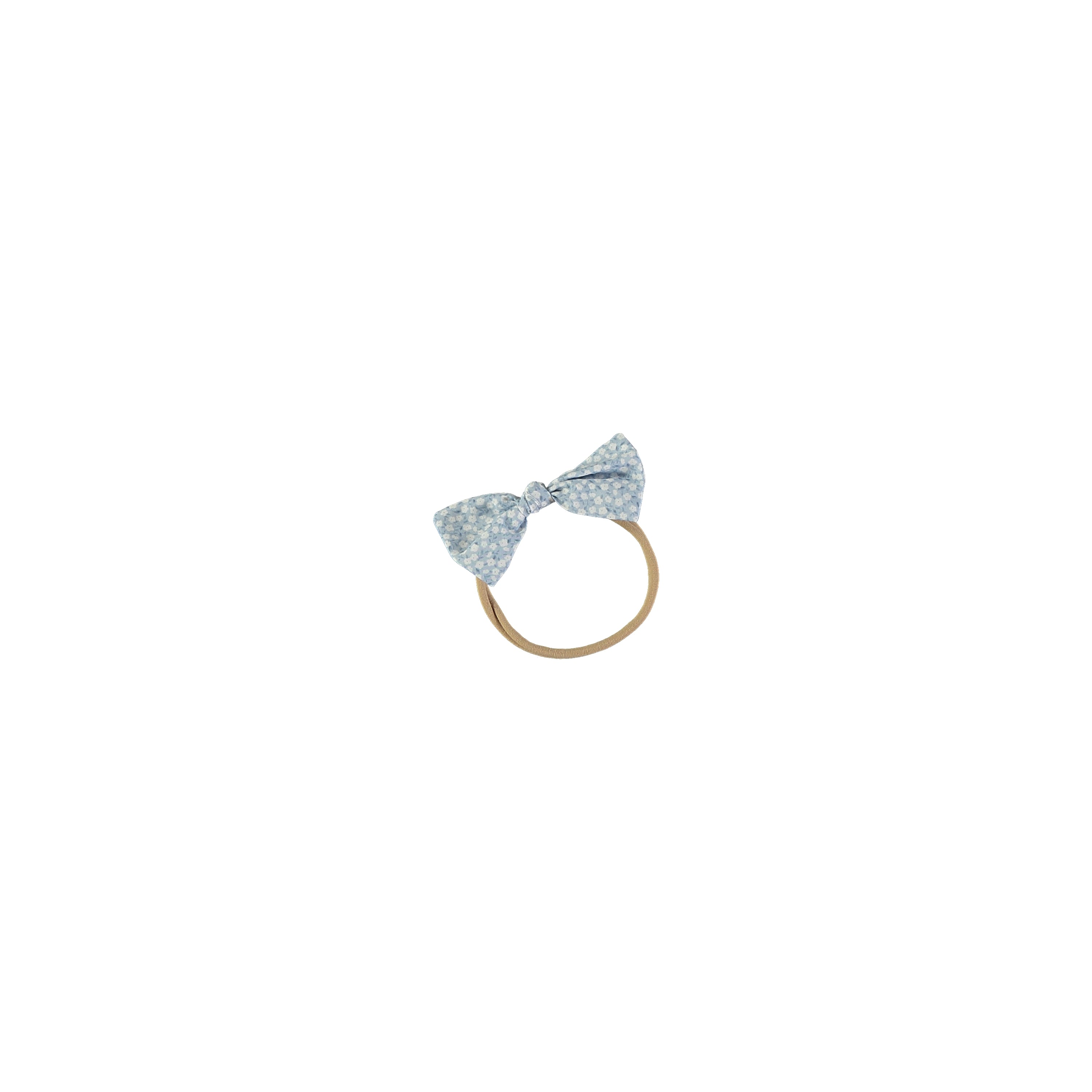 Petit Indi Baby Girl Bow Headband || Blue Flower