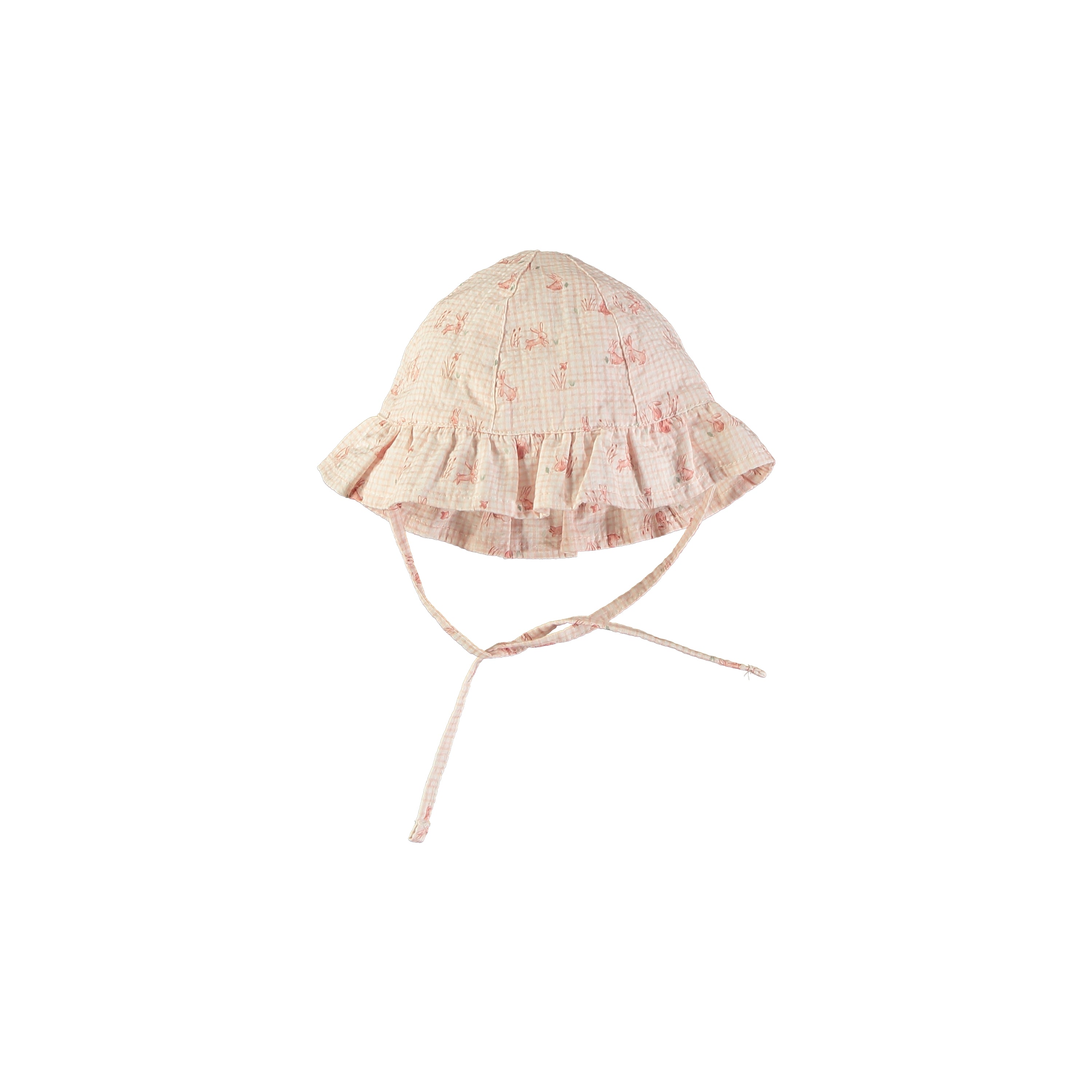 Petit Indi Baby Girls Sun Hat || Pink Bunny