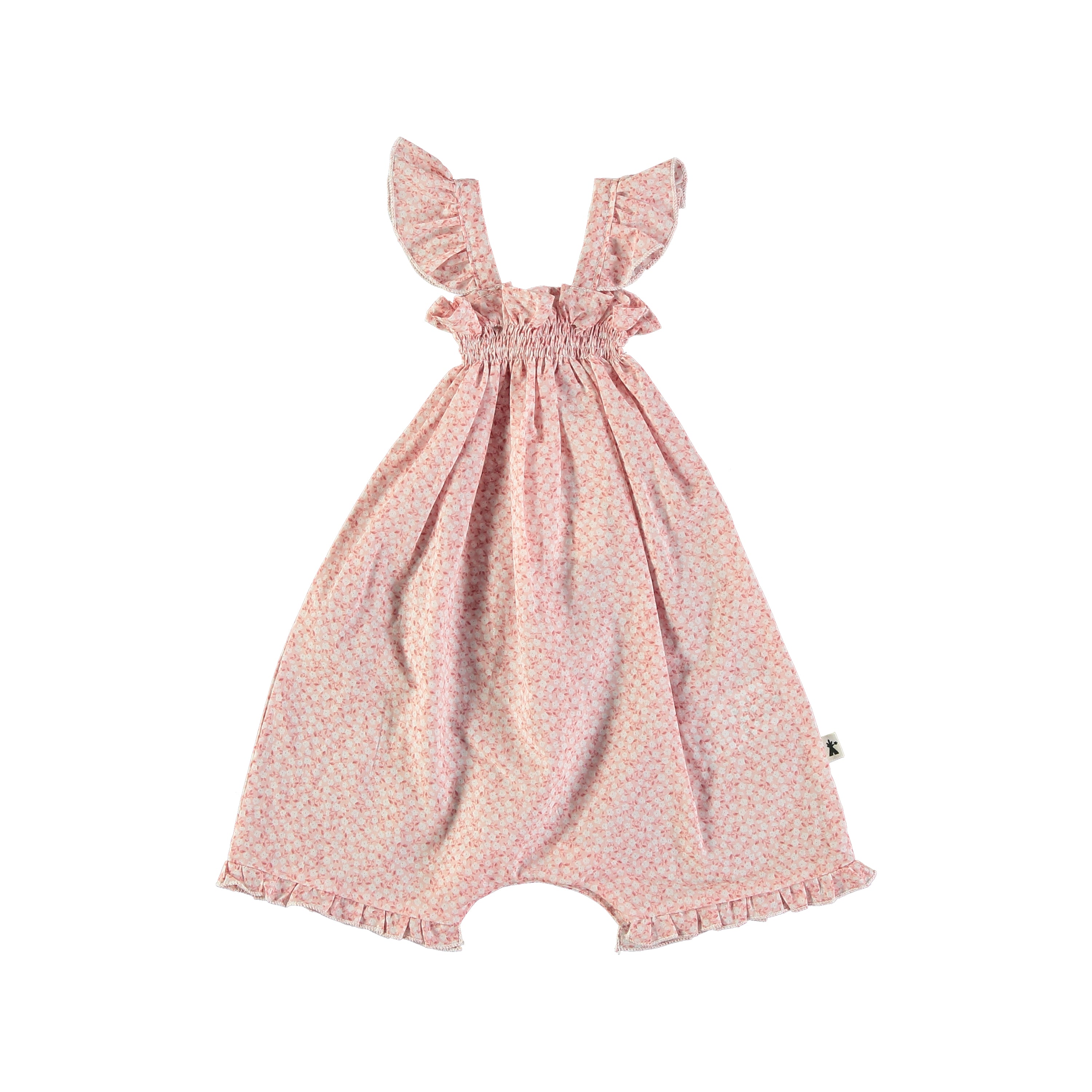 Petit Indi Baby Romper || Pink Flower