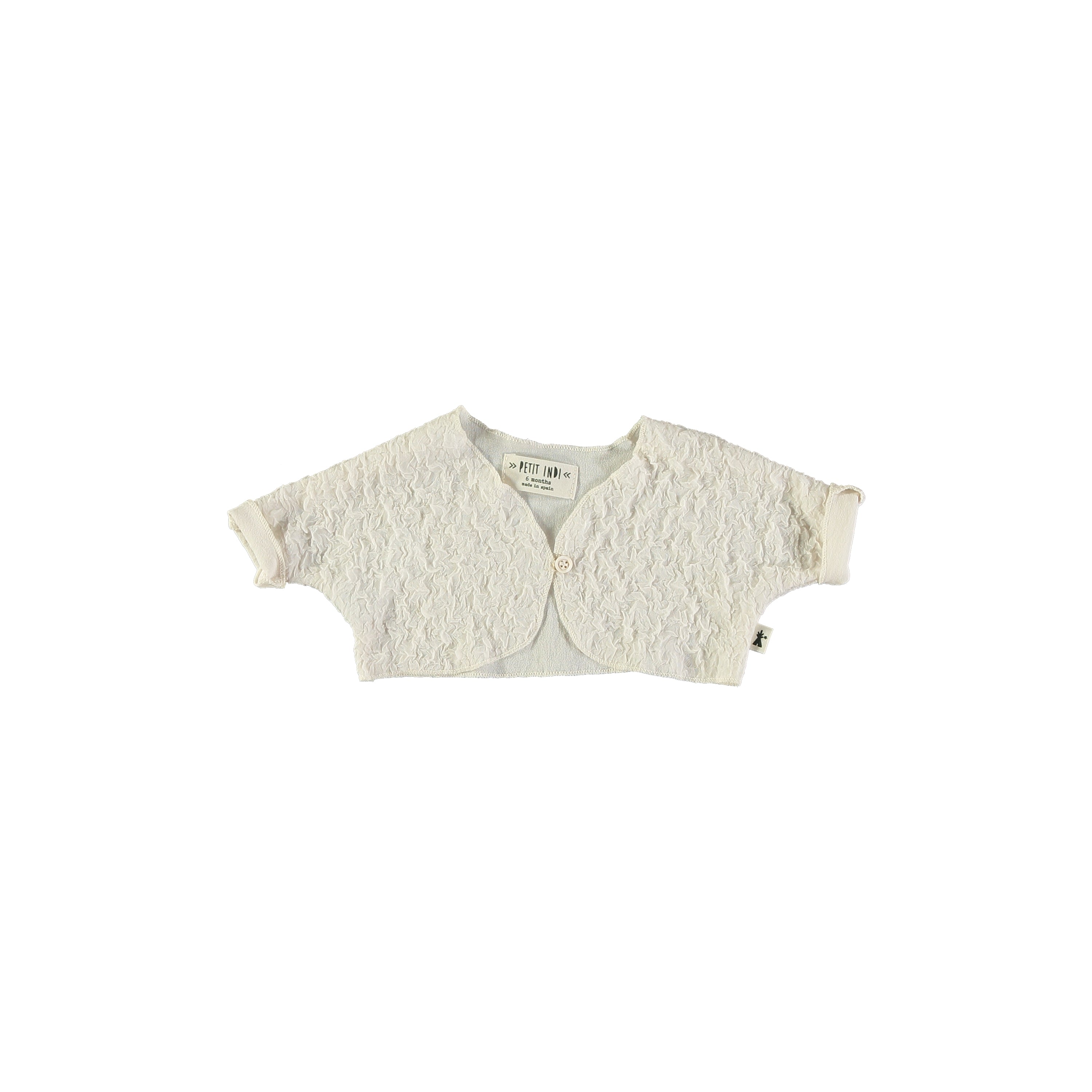 Petit Indi Baby Bolero Jacket || Cream