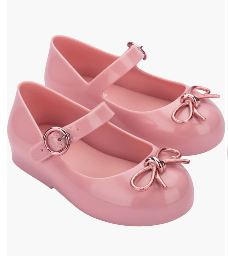 Mini Melissa Sweet Love Chrome Baby || Metallic Pink