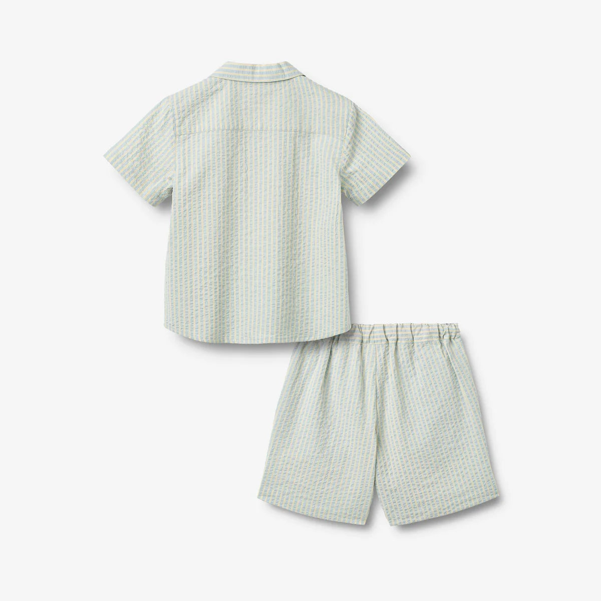 Wheat Set Shirt S/S & Shorts Anker || Summer Sky Stripe