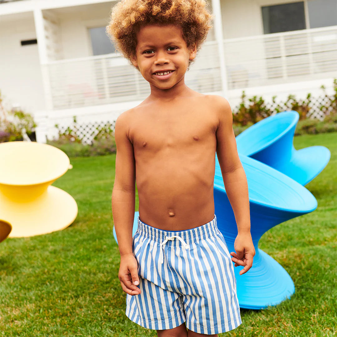 Boys Swim Trunk - Blue Stripe