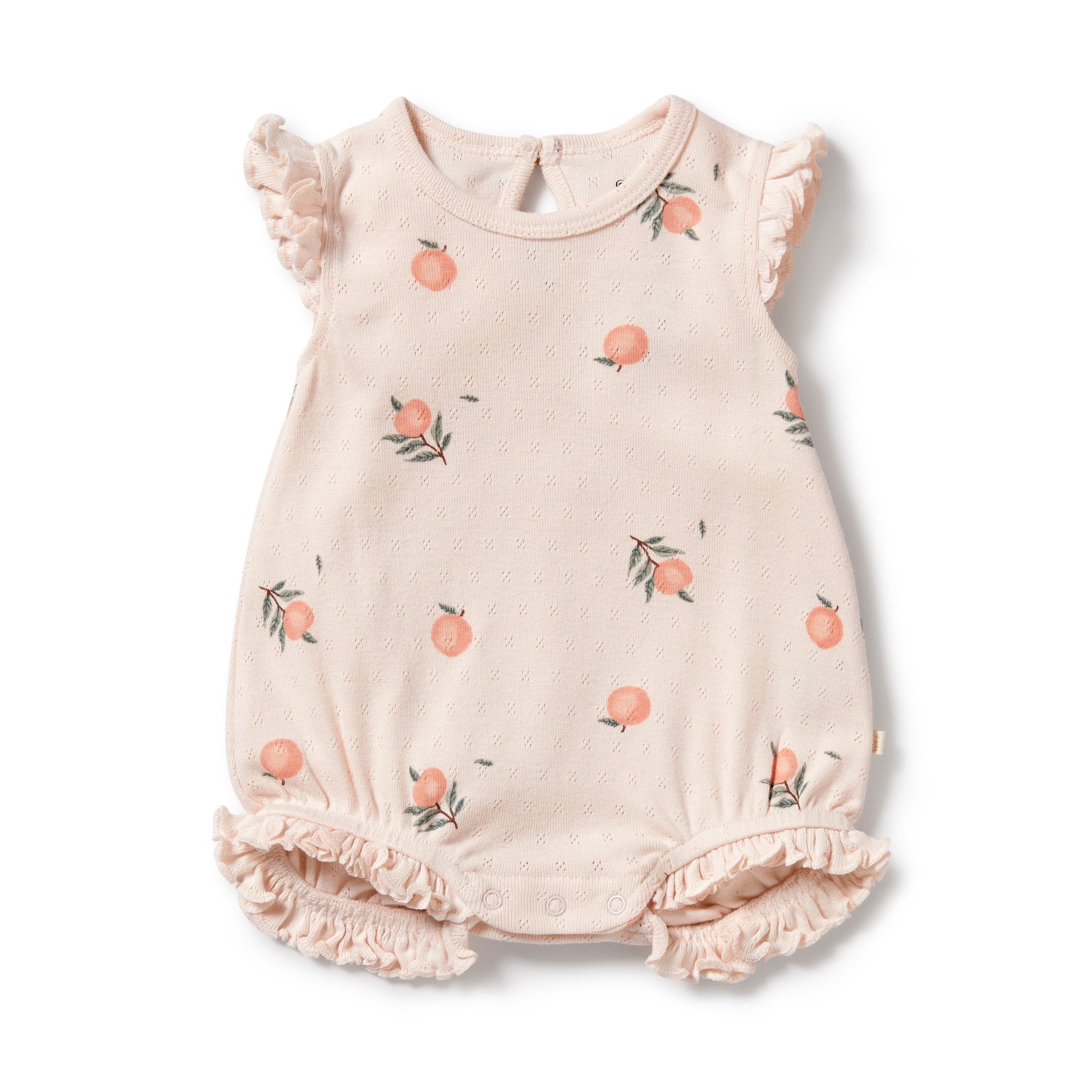 Organic Cotton Playsuit || Peaches