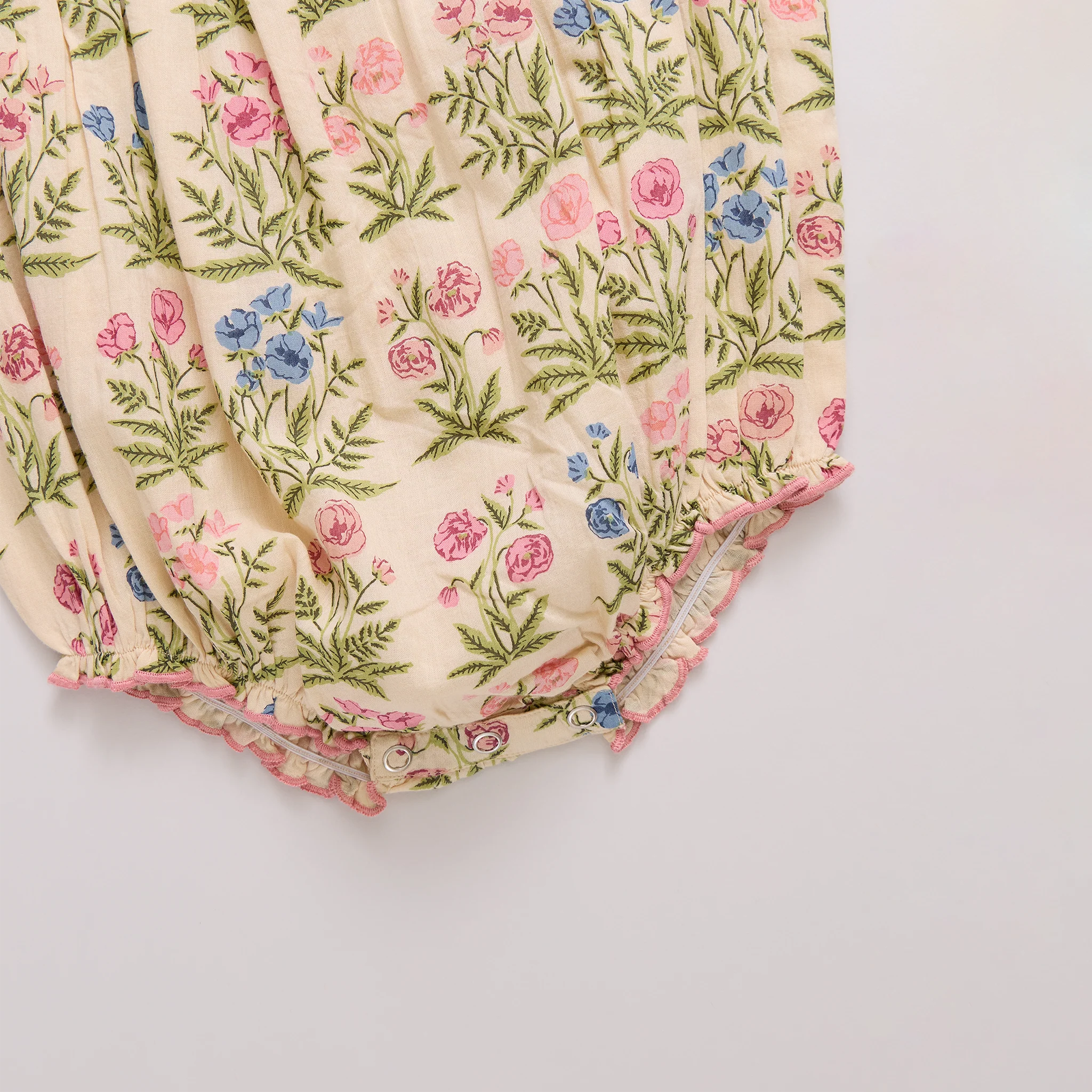 Pink Chicken Baby Girls Wynne Bubble || Leafy Floral