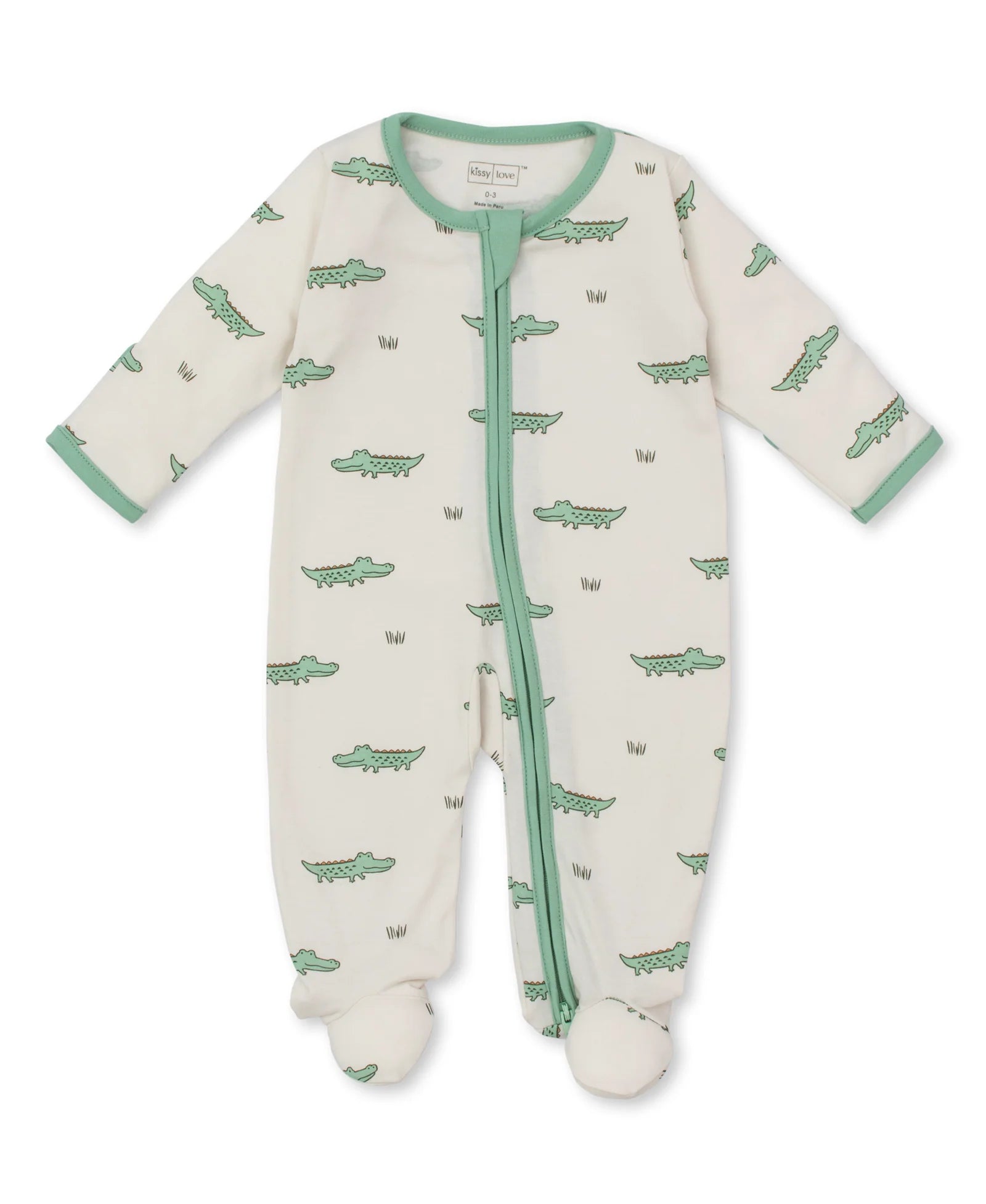 Kissy Love Crocodile Walk Zip Footie