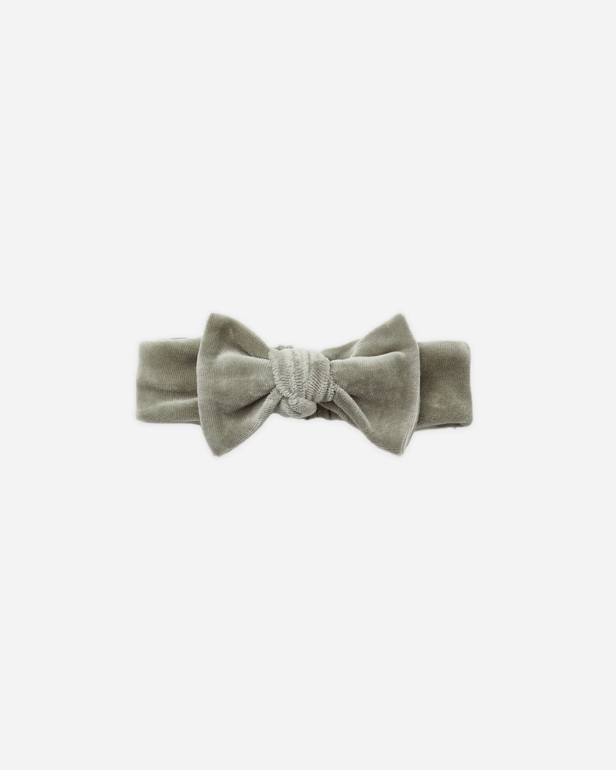 Quincy Mae Velour Bow Headband || Spruce