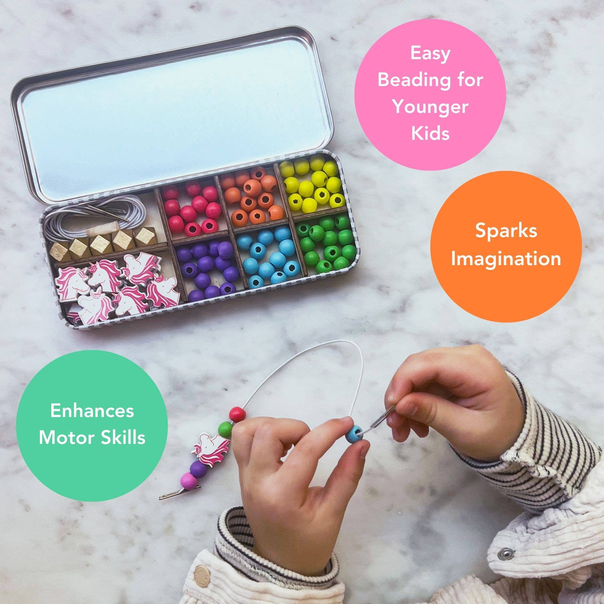 Unicorn Bracelet Bead Kit - Makes 5 Bracelets