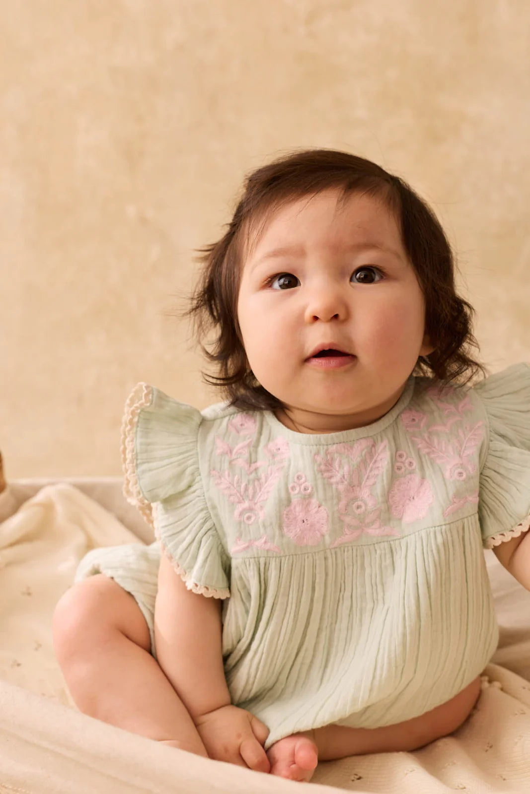 Louise Misha Nusha Romper || Almond