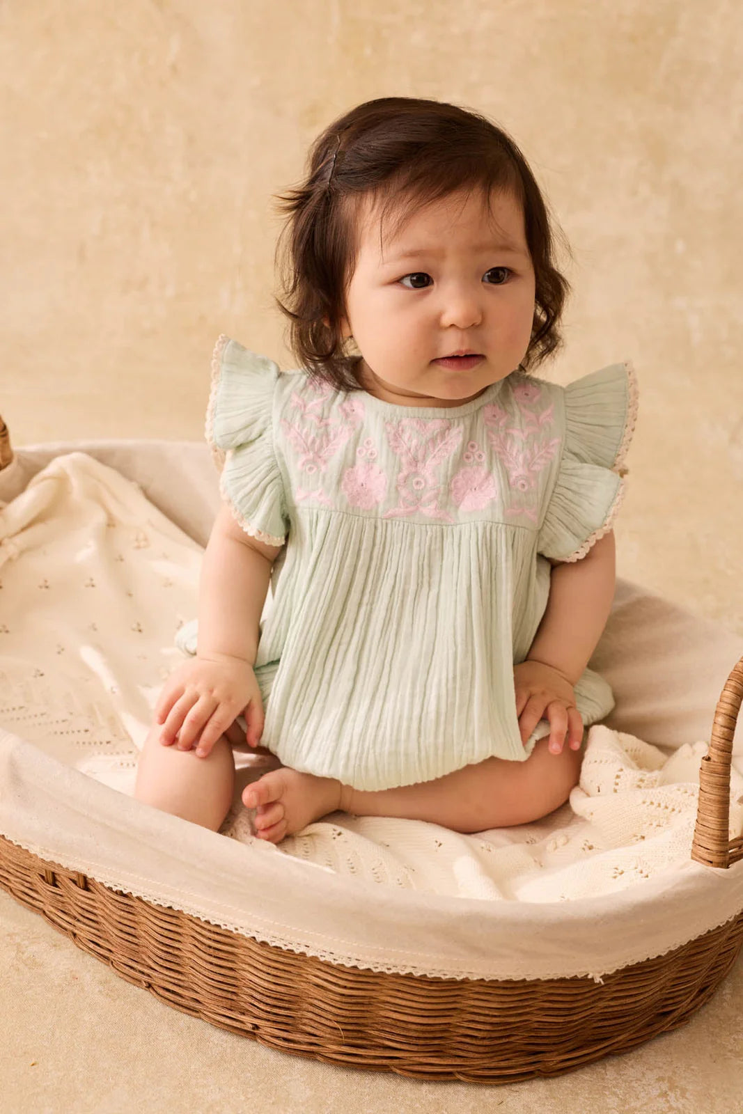 Louise Misha Nusha Romper || Almond