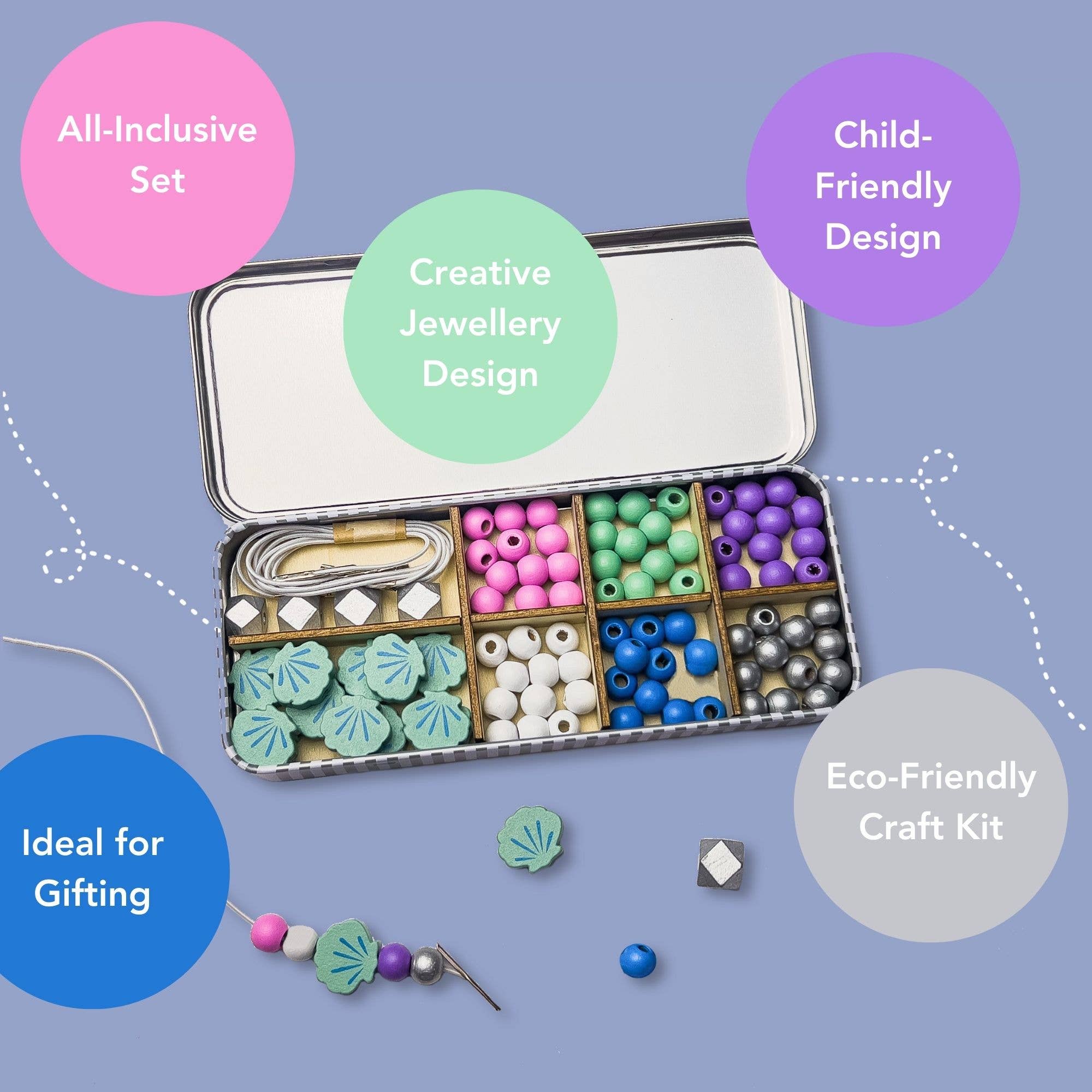 Mermaid Bracelet Bead Kit - Makes 5 Bracelets