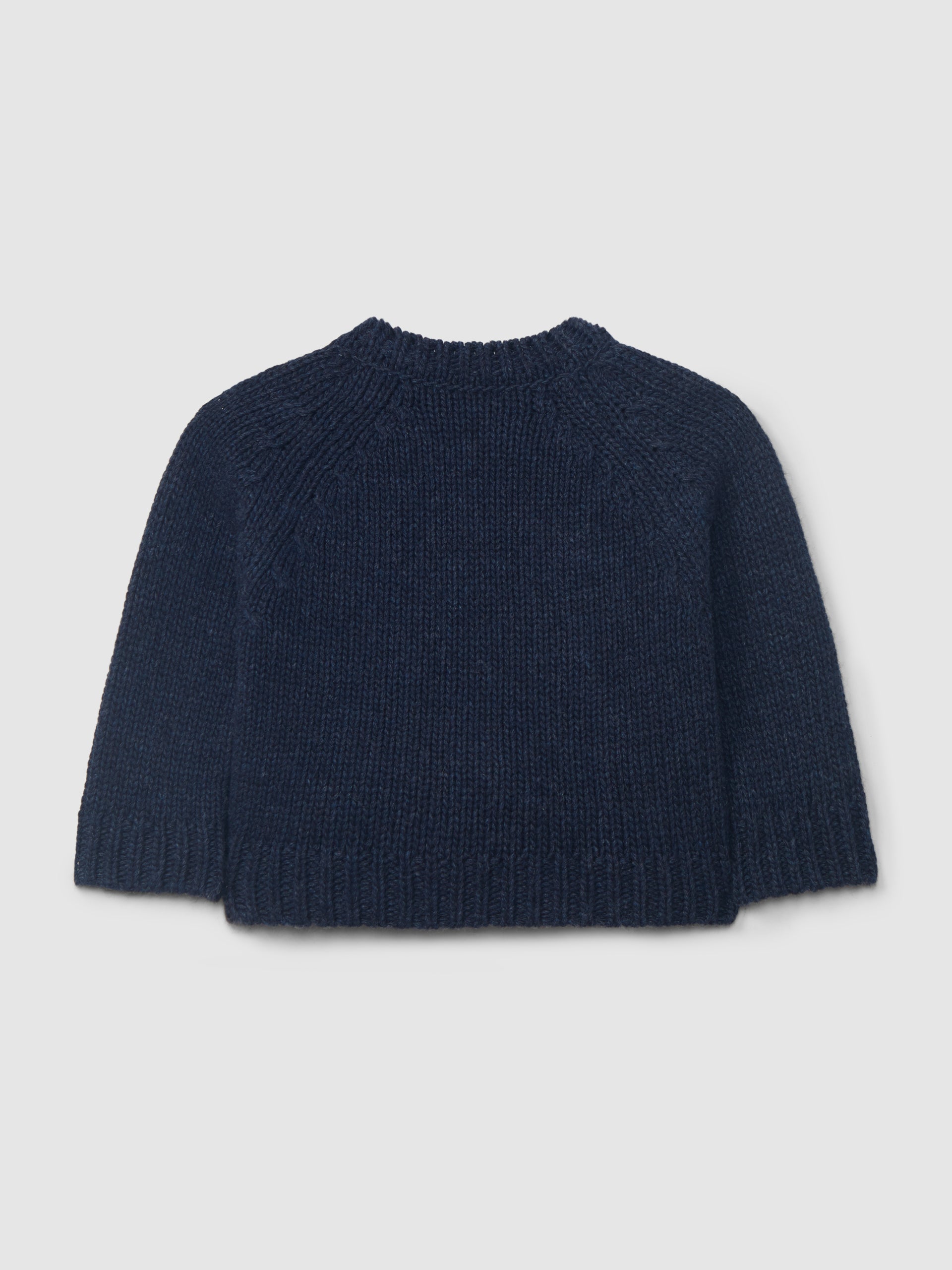 Snug Knitted Jumper Jacquard Dog with Embossed Details || Indigo