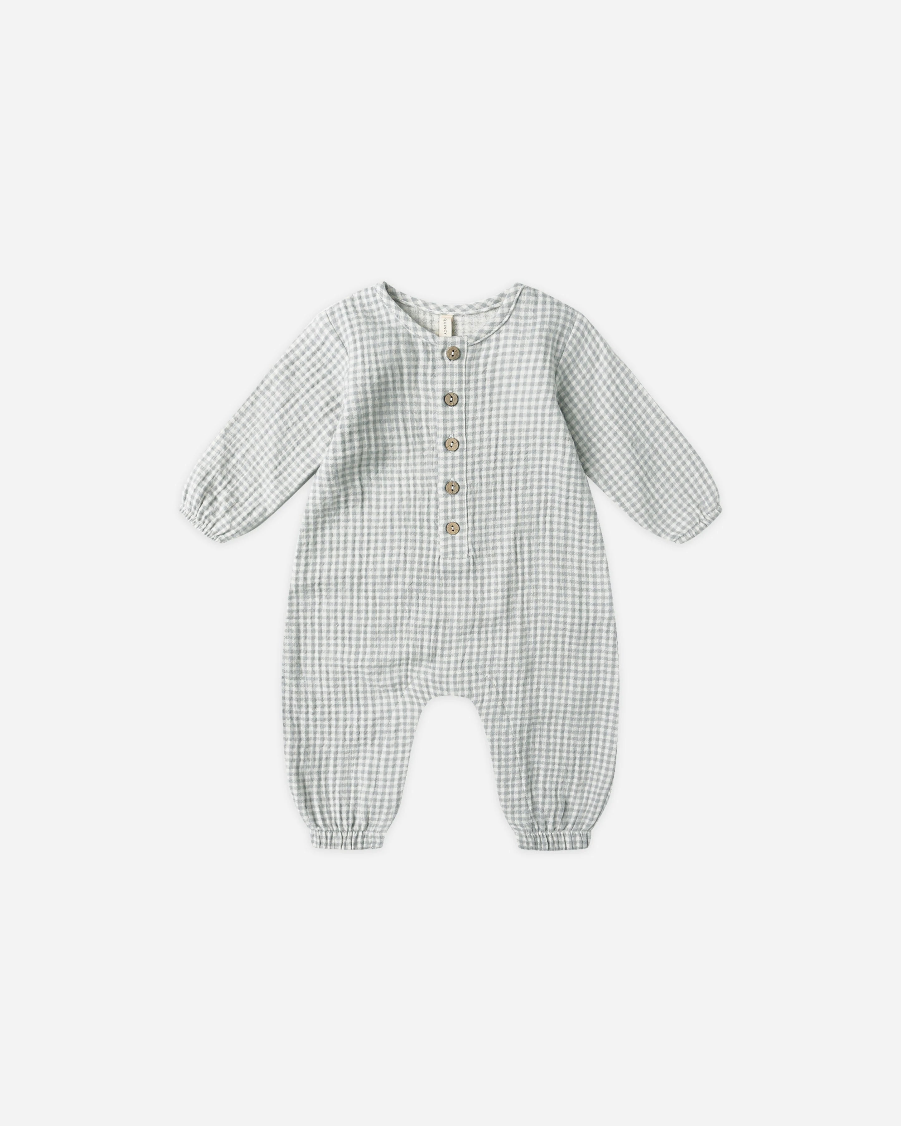 Woven Jumpsuit || Blue Gingham