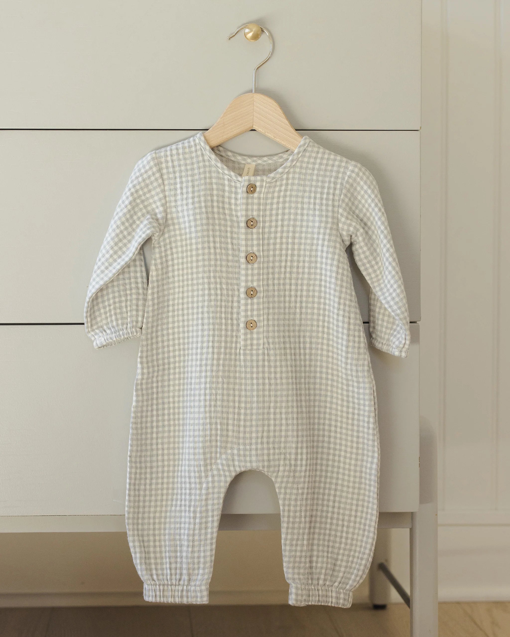 Woven Jumpsuit || Blue Gingham