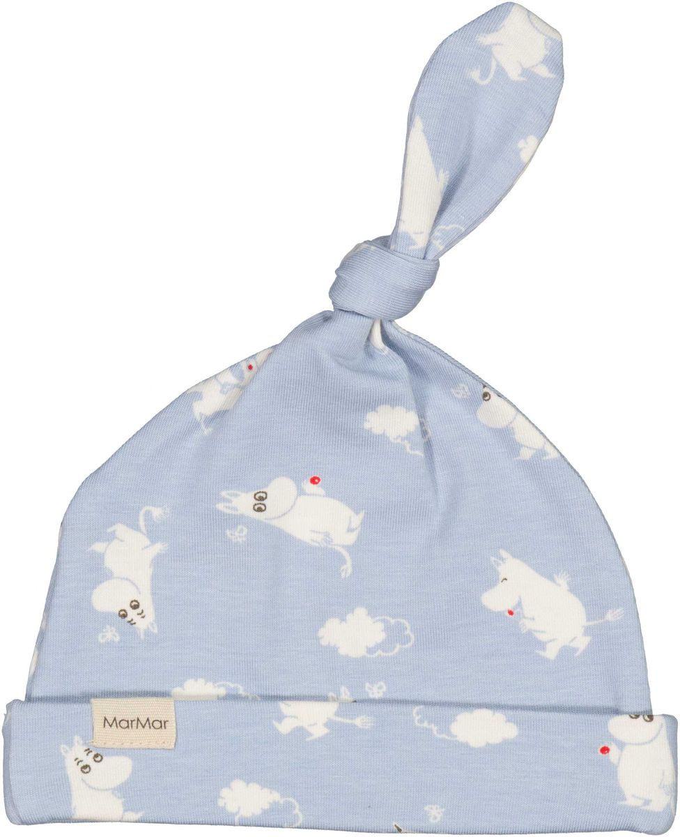 Organic Cotton Kimono Onesie, Hat & Swaddle Set|| Blue Moomin