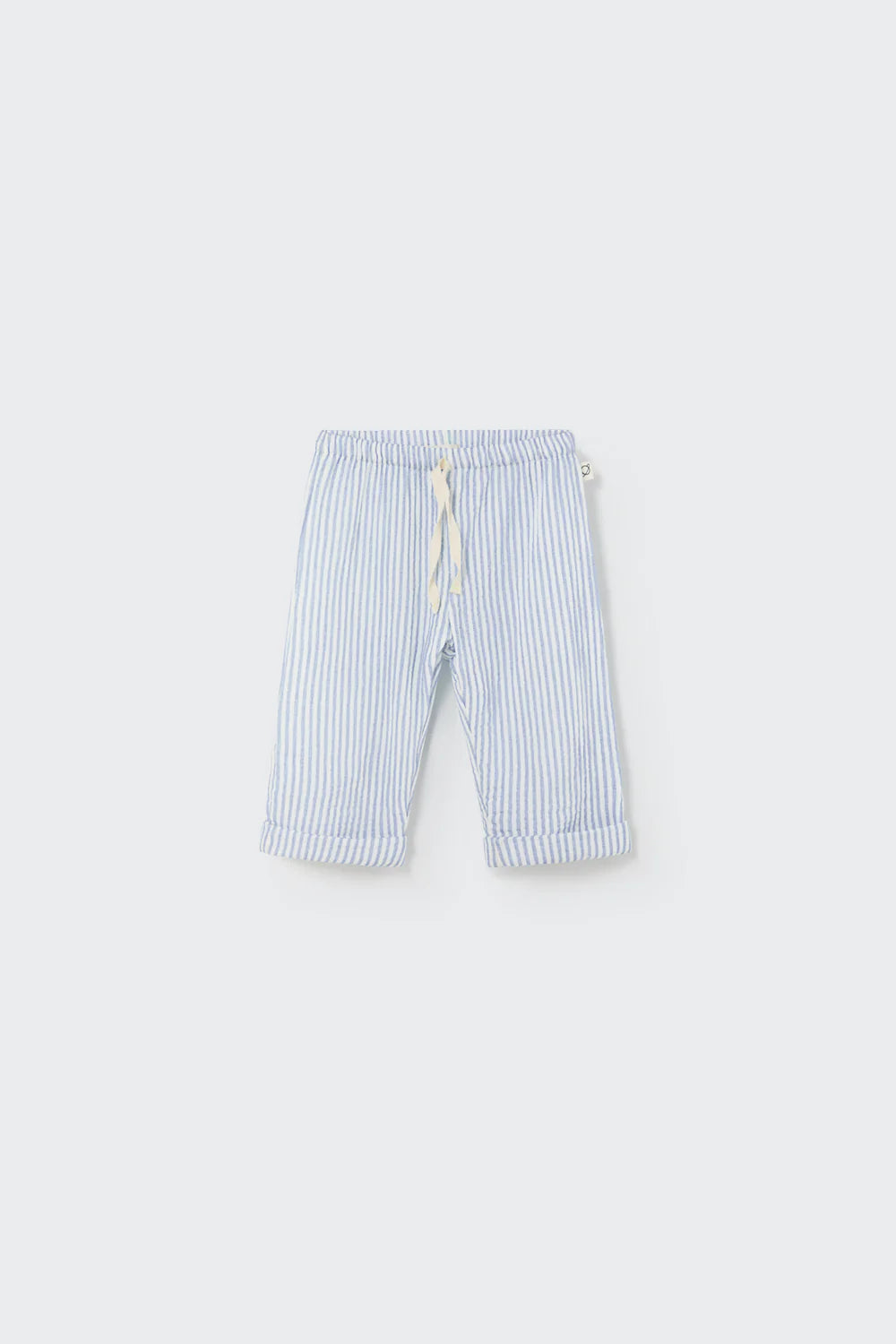 Striped Gauze Baby Pants || Blue