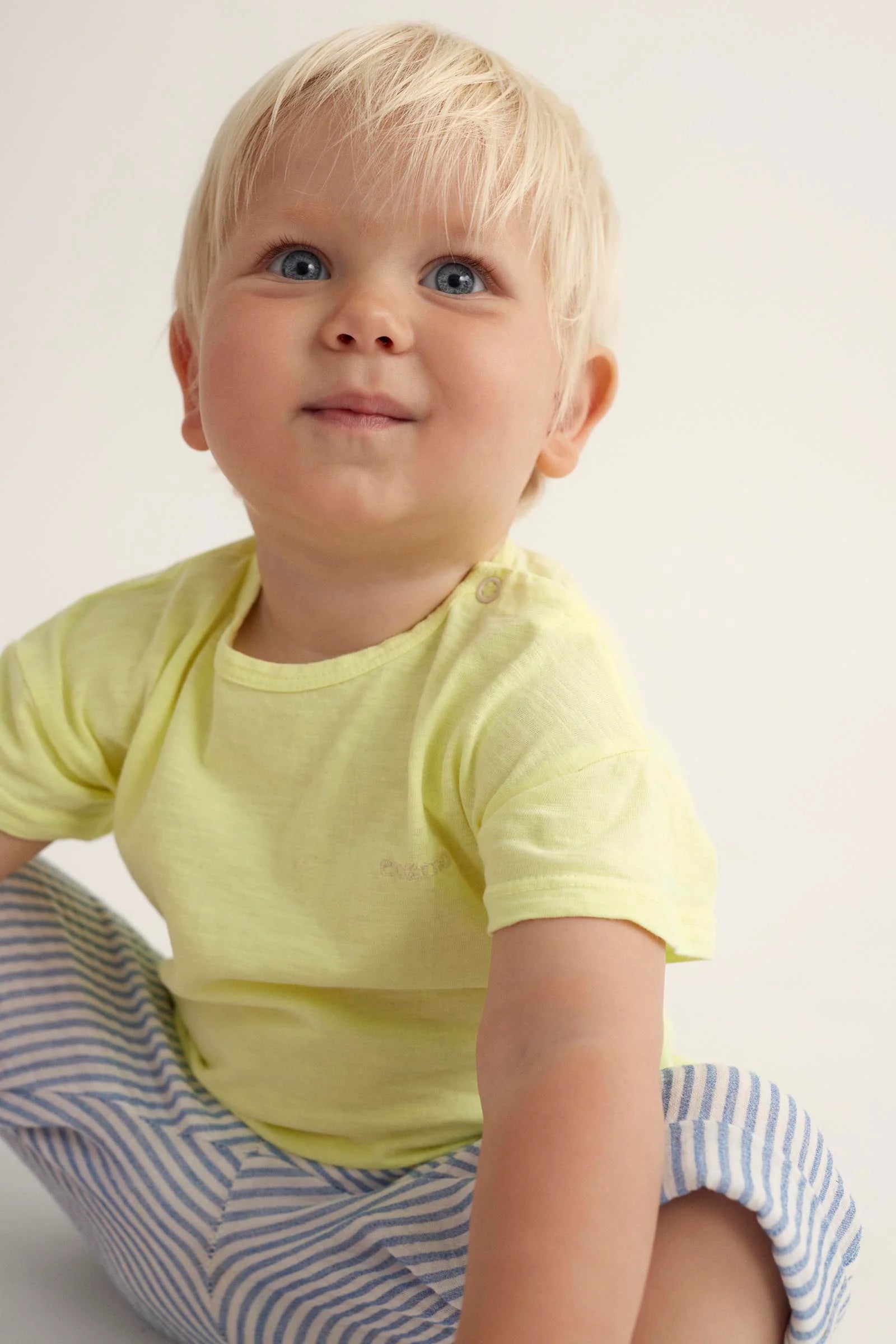 Striped Gauze Baby Pants || Blue