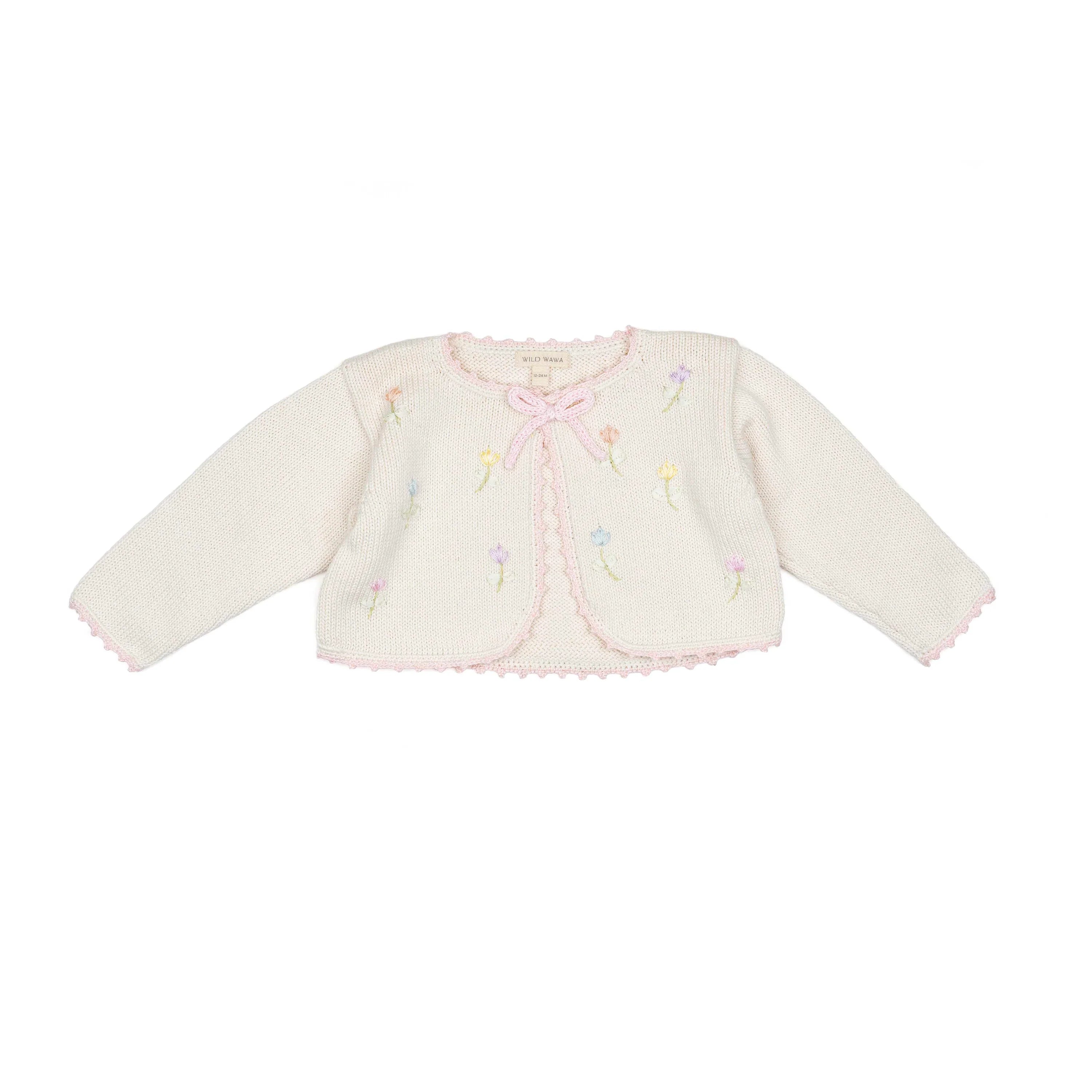 Wild Wawa Embroidered Bolero || Pink/Natural