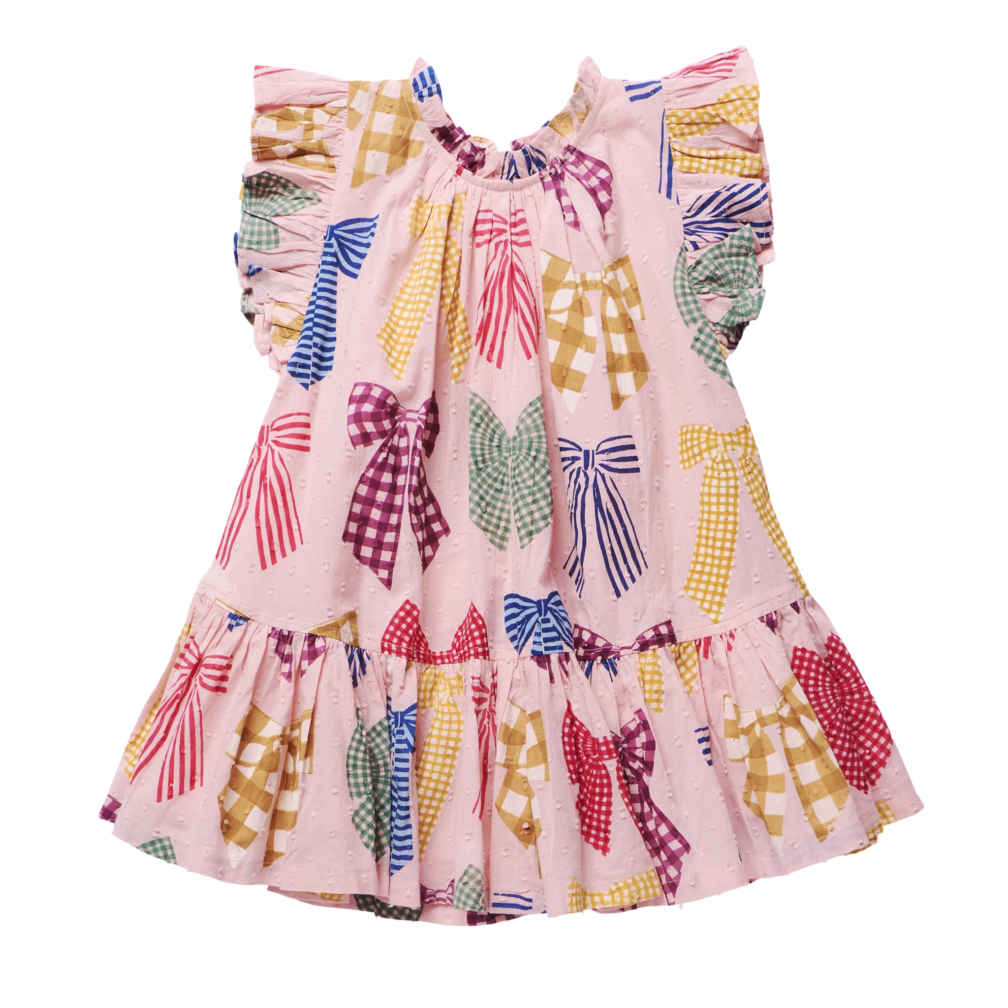 Pink Chicken Girls Harper Dress || Patterned Bows