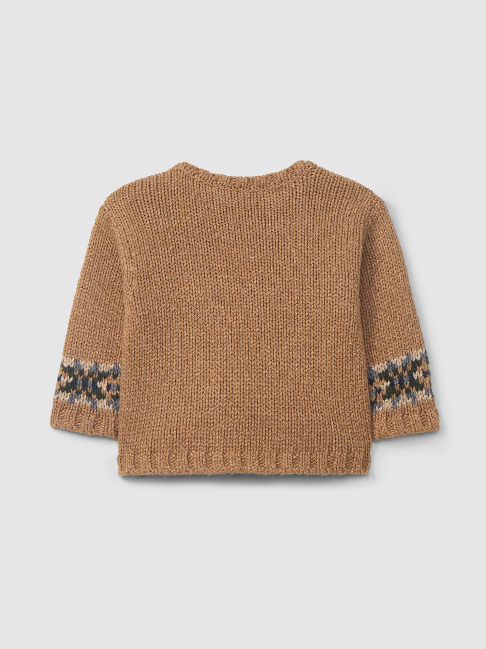 Snug Knitted Jumper with Jacquard || Beige