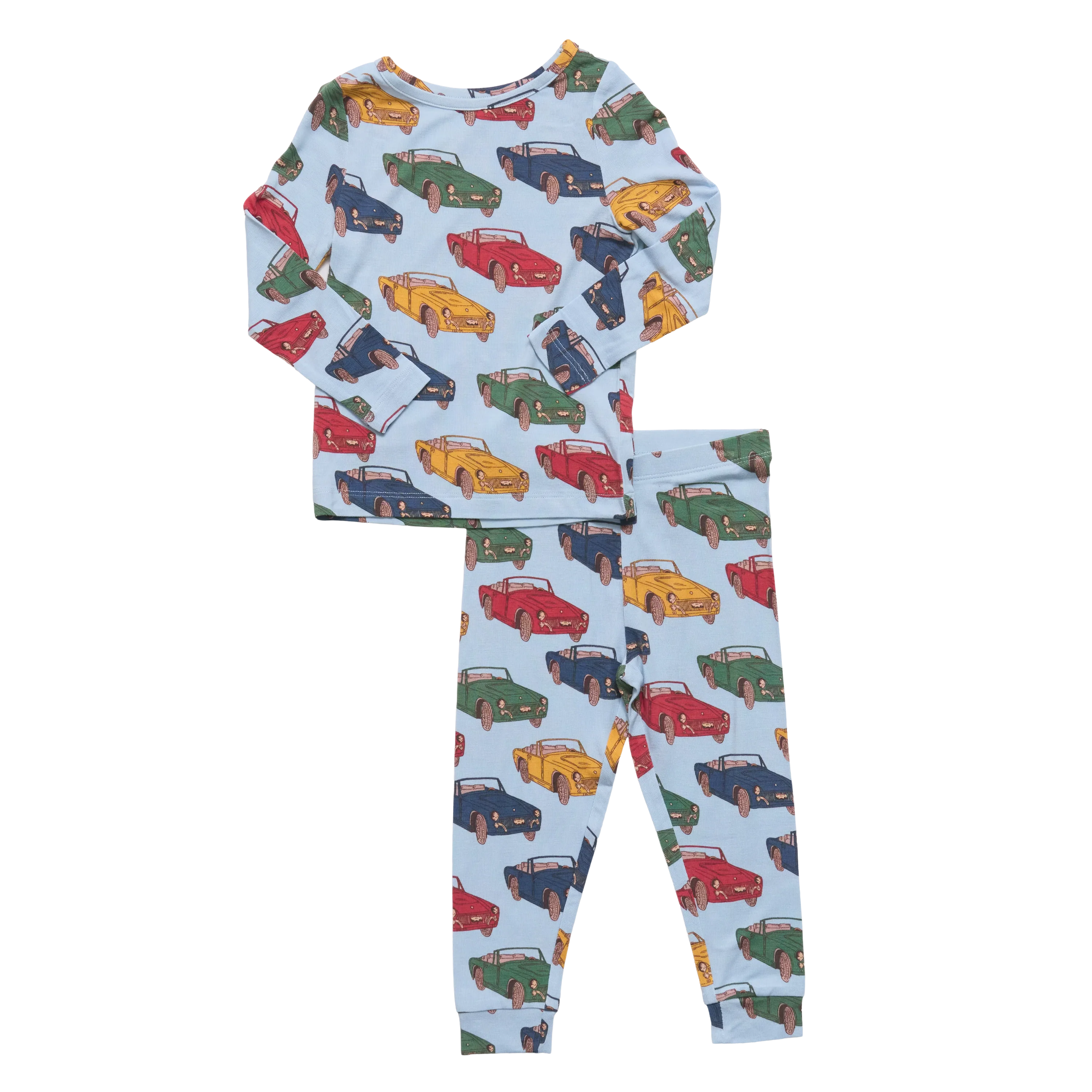 Pink Chicken Kids Bamboo PJ Set || Vintage Cars