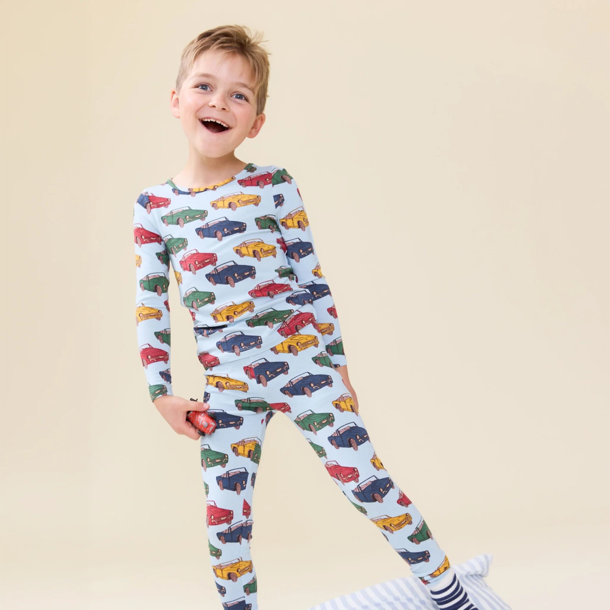 Pink Chicken Kids Bamboo PJ Set || Vintage Cars