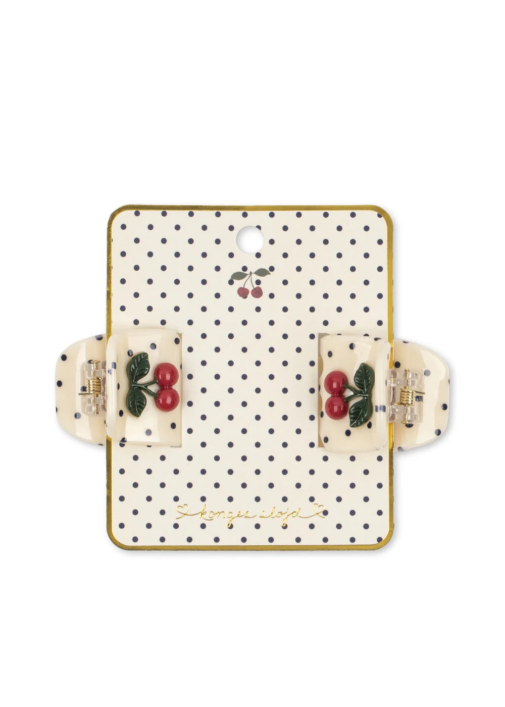 Konges Sløjd 2 Pack Cherry Dot Hair Claw Clips