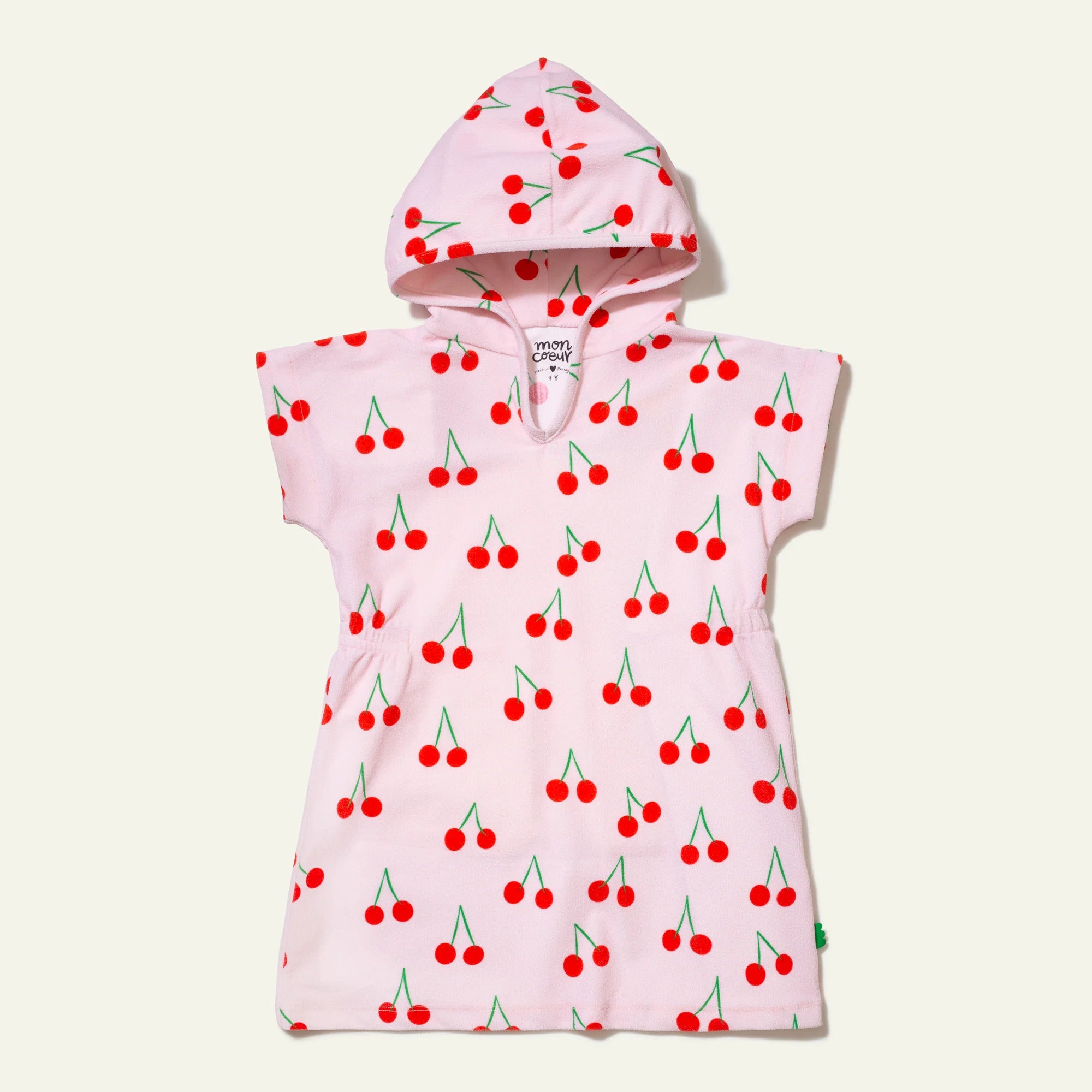 Girls Terrycloth Swim Cover-up || Cherry
