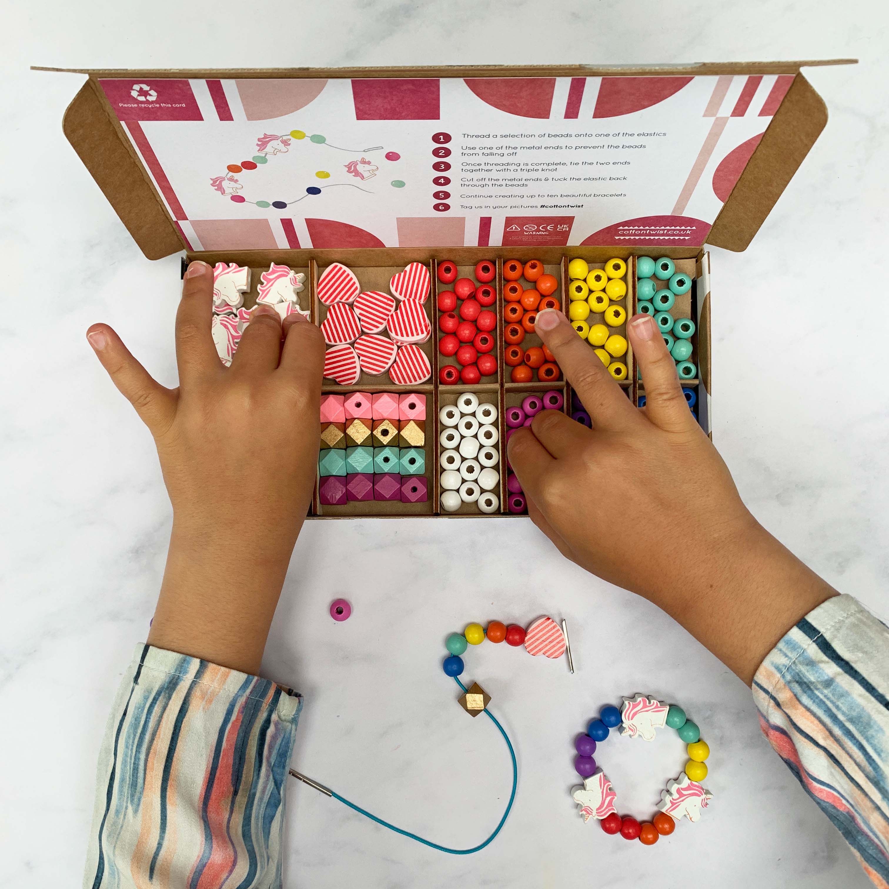 Unicorn & Heart Bracelet Making Kit - Makes 10 Bracelets