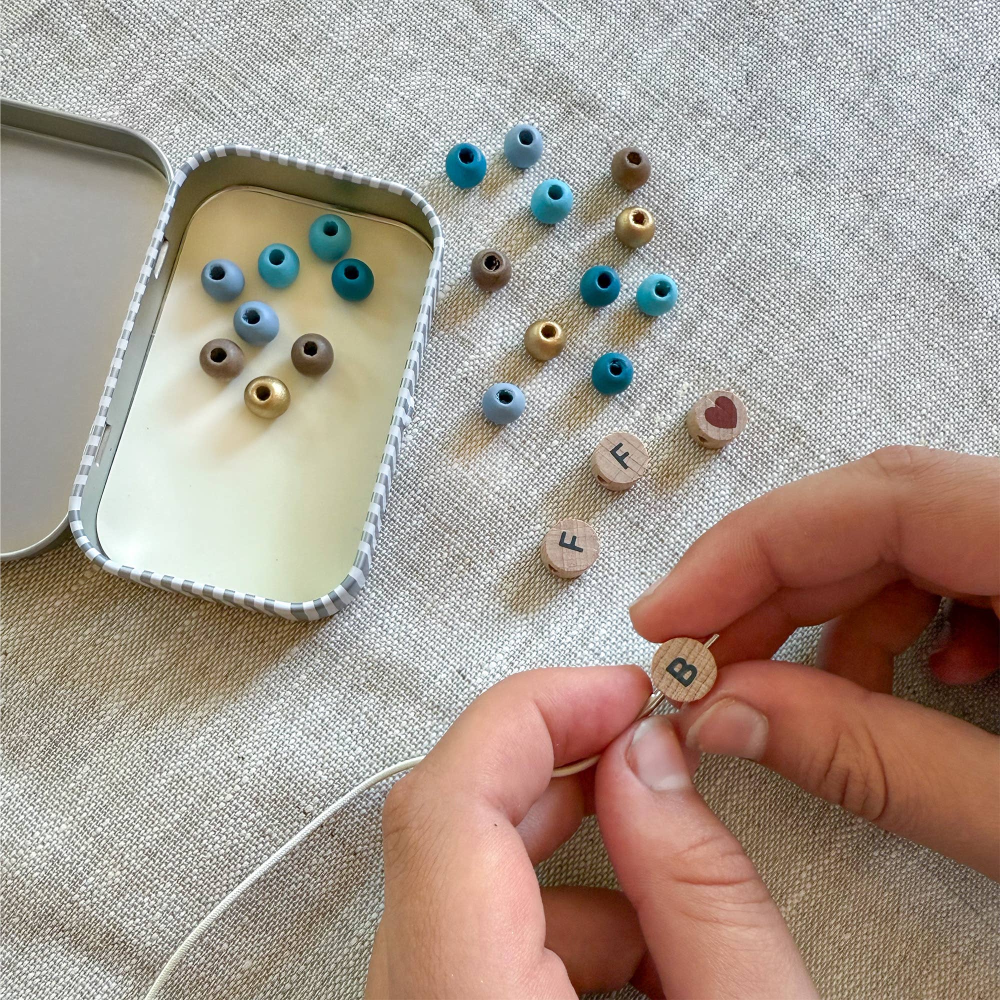 Beaded BFF Friendship Bracelet Gift Kit: RAINBOW BFF