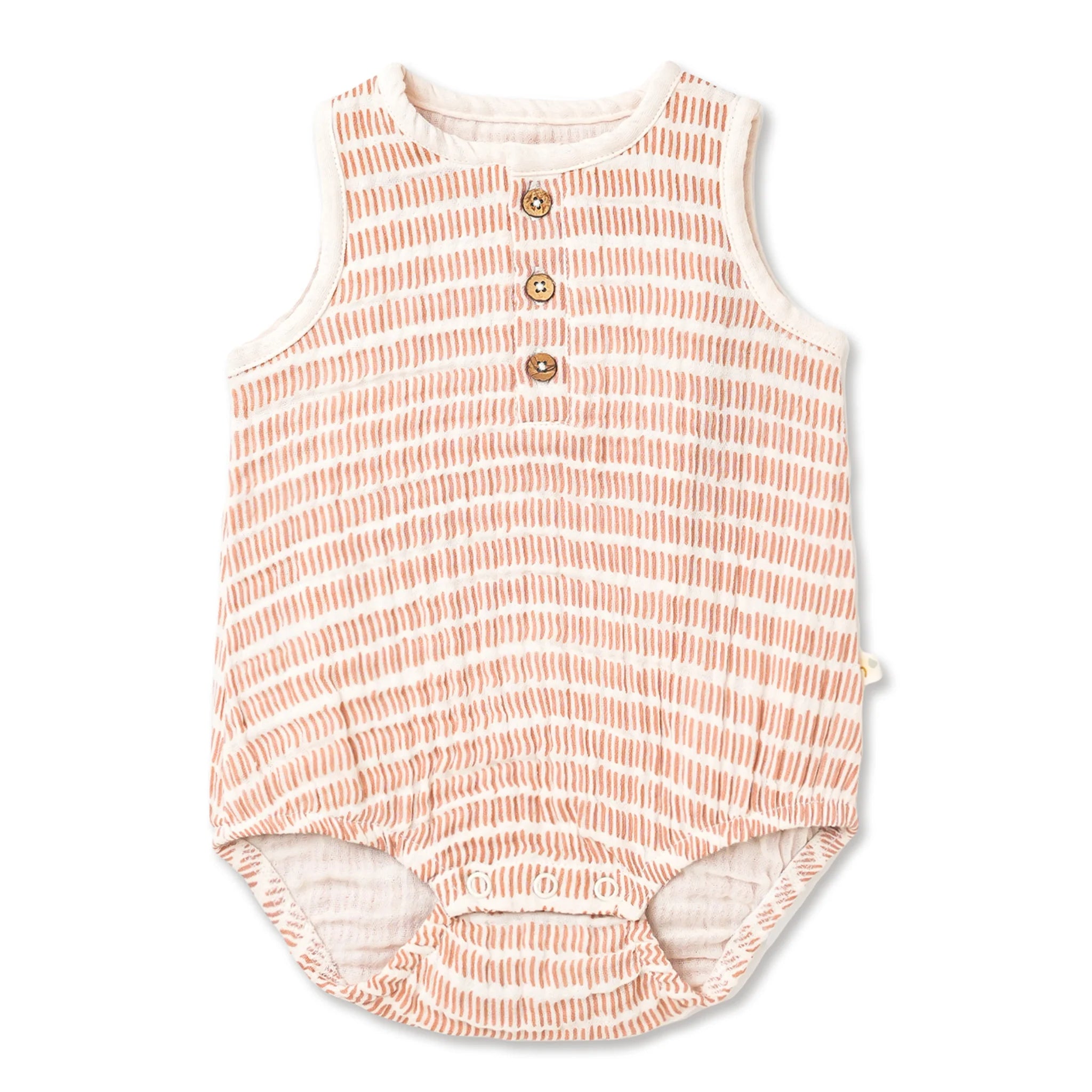 Organic Bubble Onesie || Dash Lines