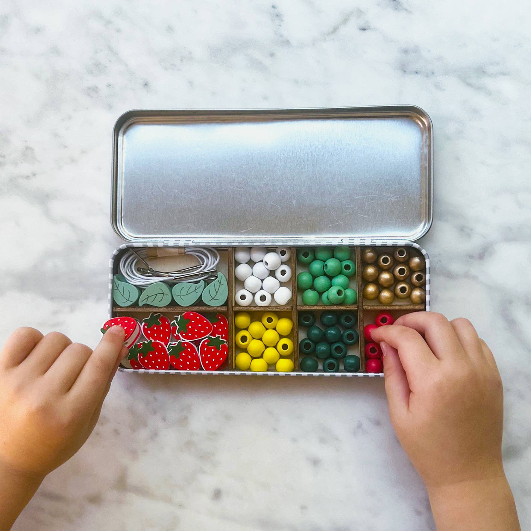 Strawberry Bracelet Bead Kit - Makes 5 Bracelets