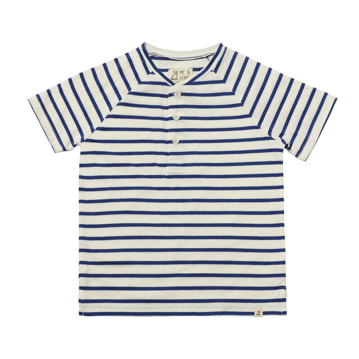 Frigat Raglan Henley || Blue and White