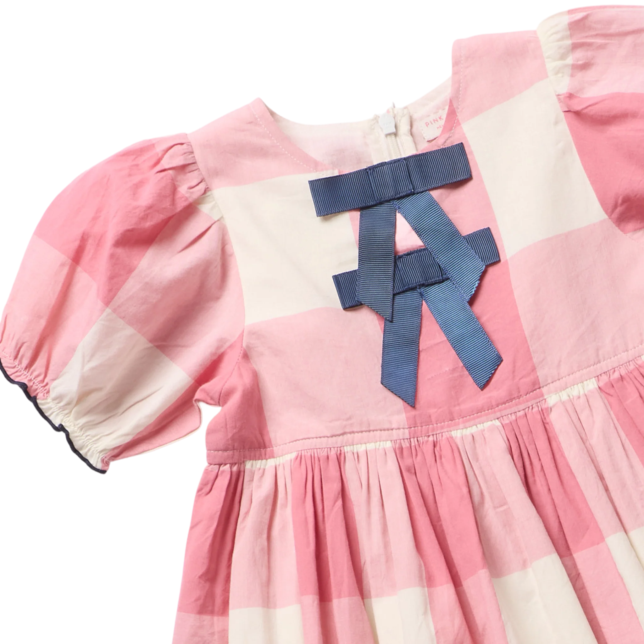 Pink Chicken Baby Girls Hermione Dress Set || Pink Checks