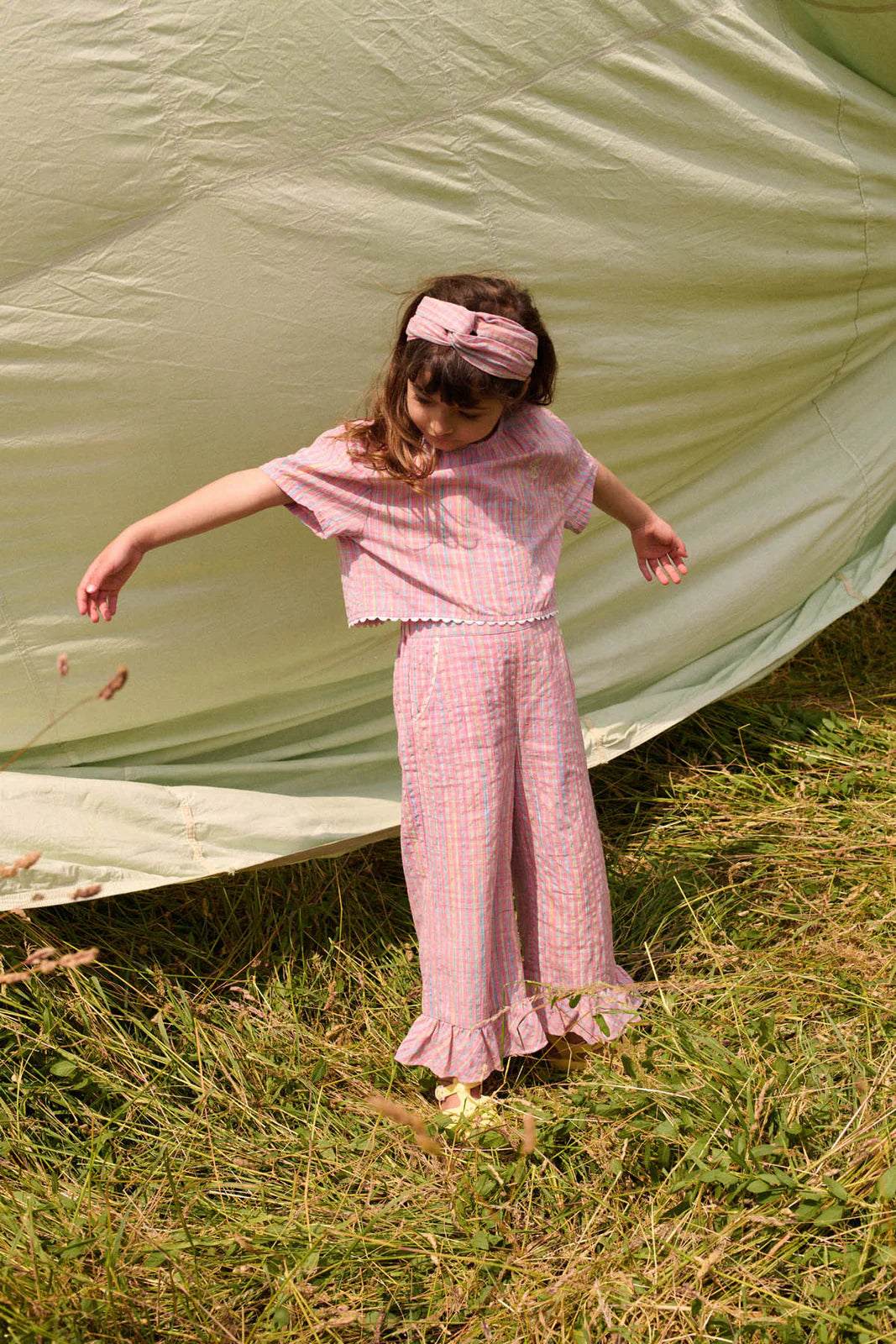 Louise Misha Kalistee Blouse || Pink Pomelo Checks