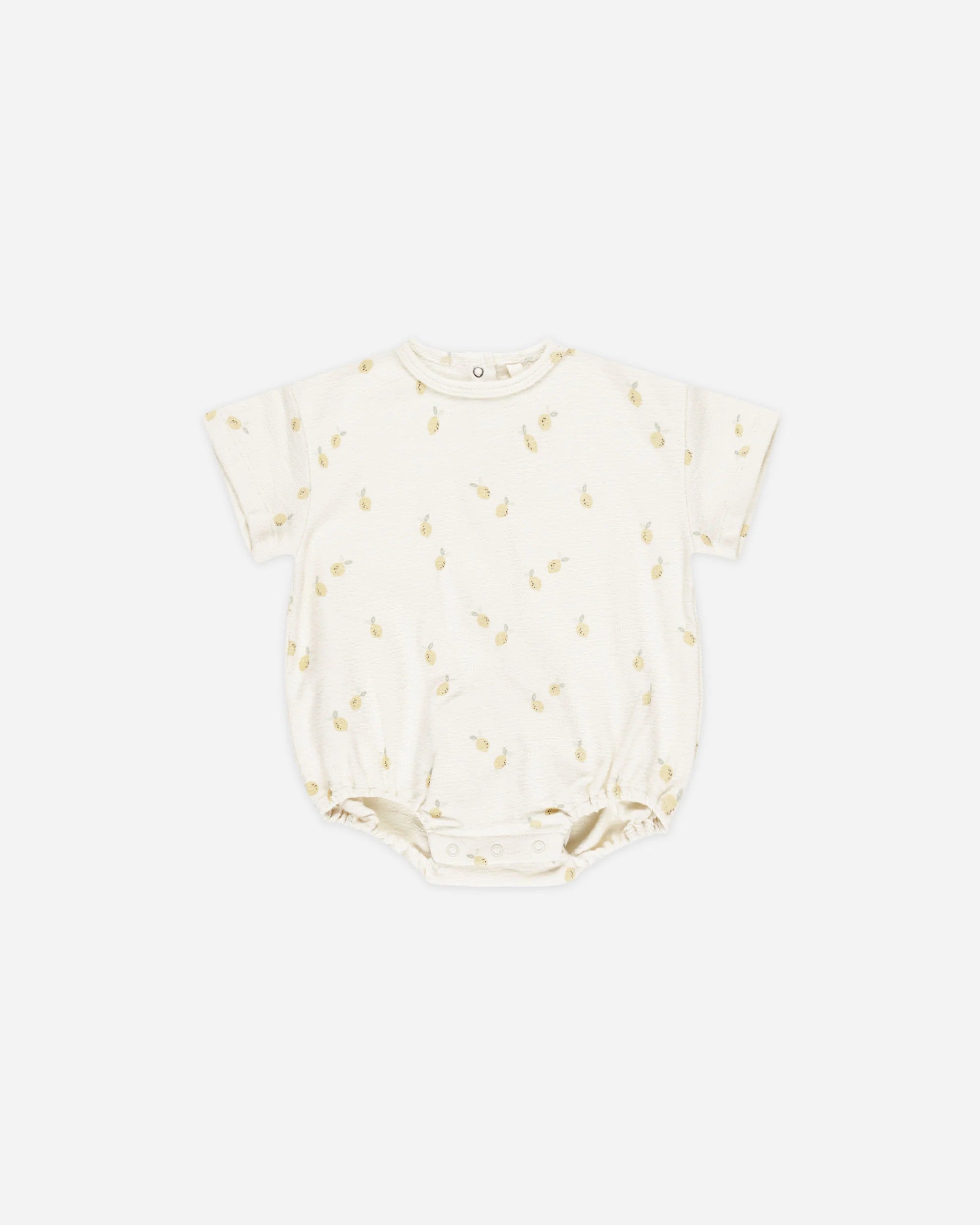 Relaxed Short Sleeve Bubble Romper || Lemons